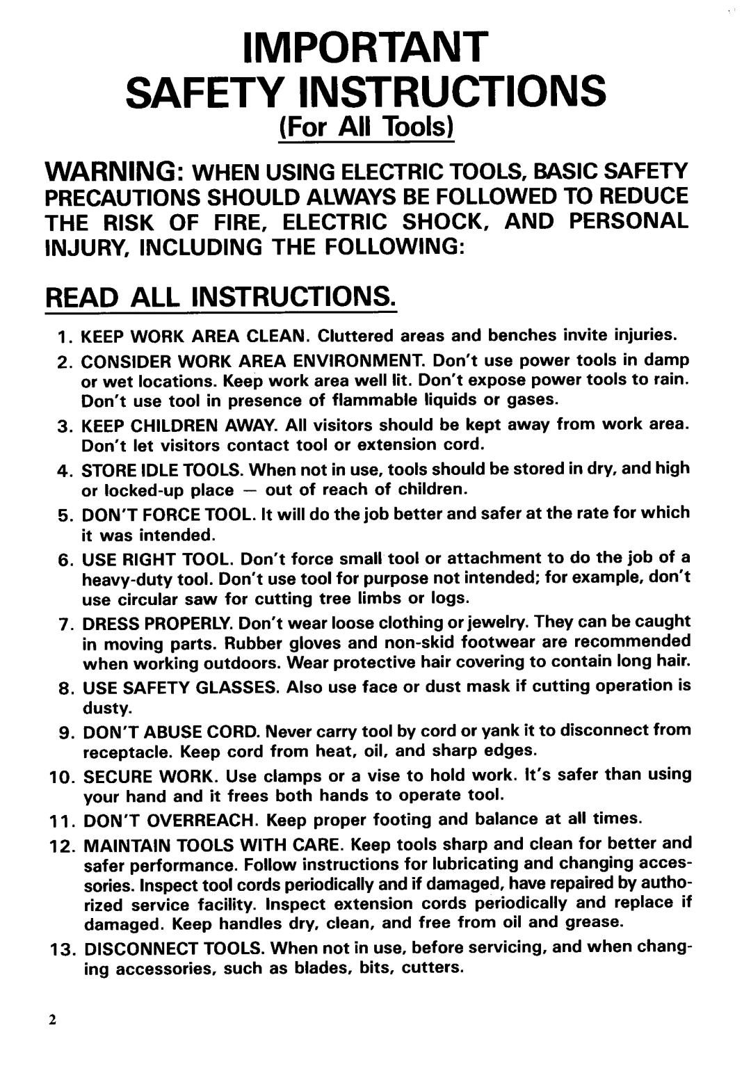 Makita 6202DW instruction manual Safety Instructions 