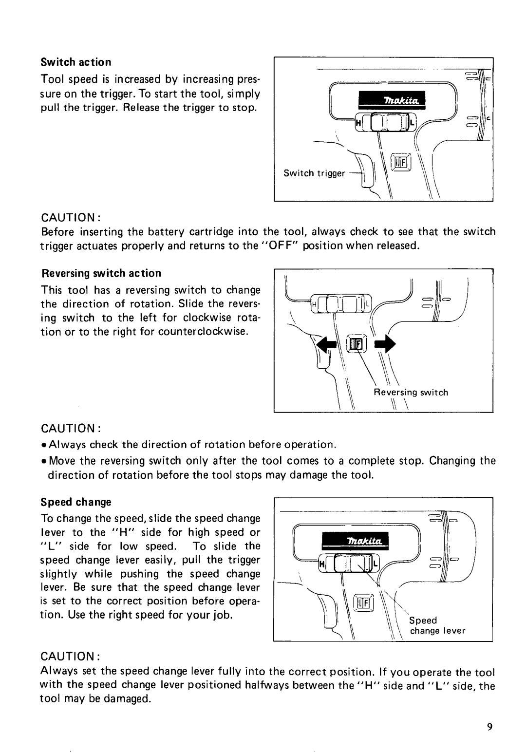 Makita 6202DW instruction manual Switch t r i g g e r 3 . p 