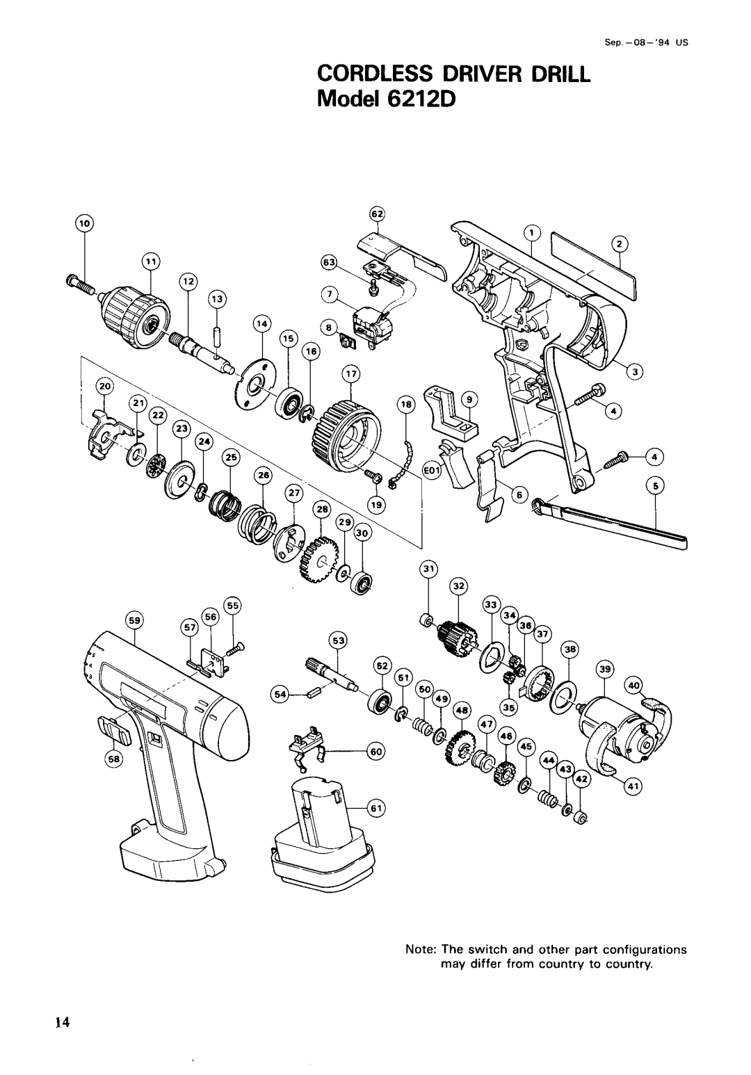 Makita 6212DWG specifications Cordless Driver Drill 