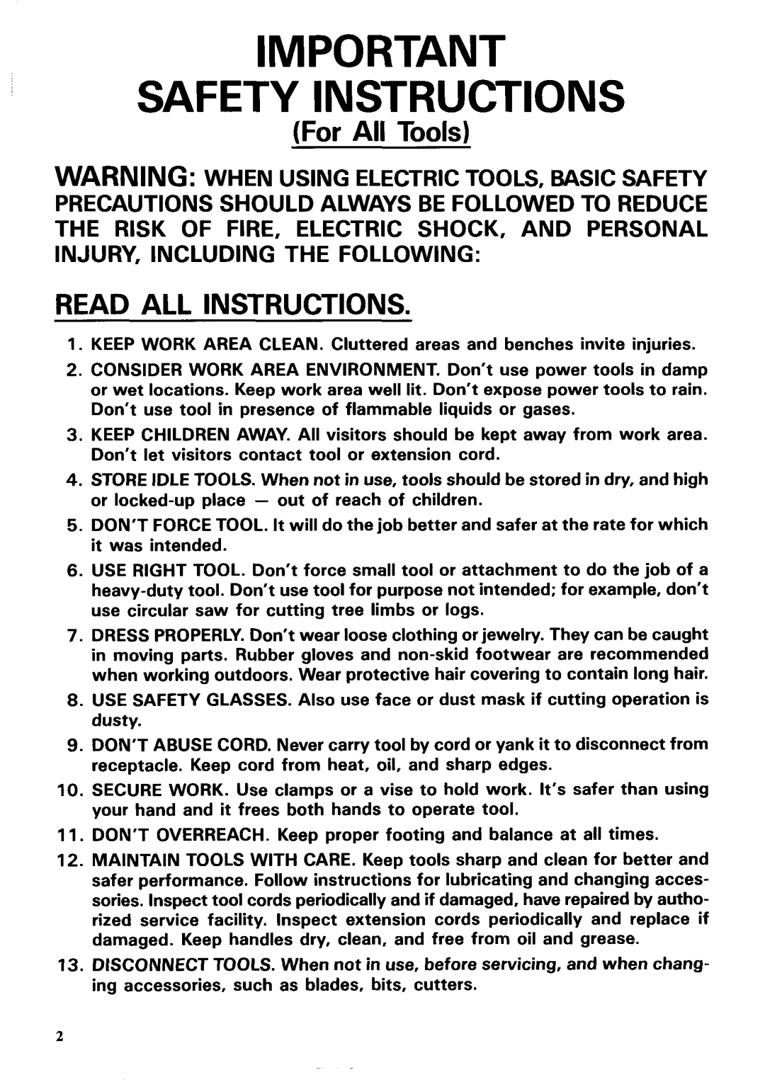 Makita 6212DWG specifications Safety Instructions 