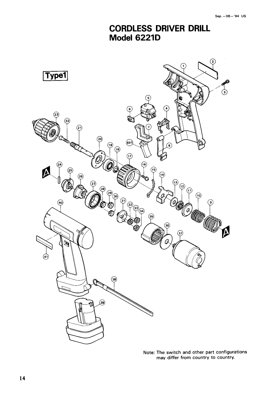 Makita 6221DW instruction manual Cordless Driver Drill 