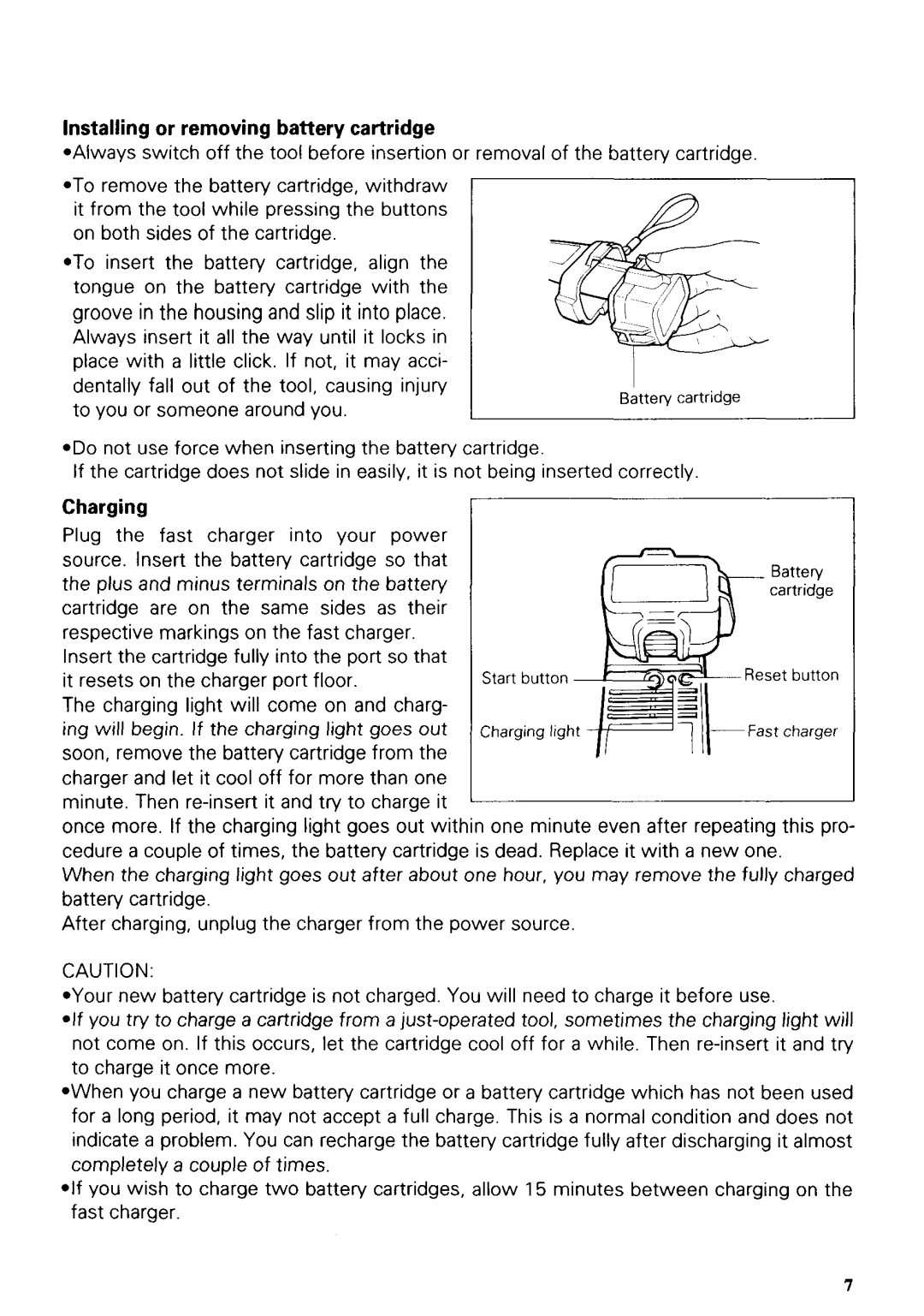 Makita 6222DE instruction manual Installing or removing battery cartridge, Charging 