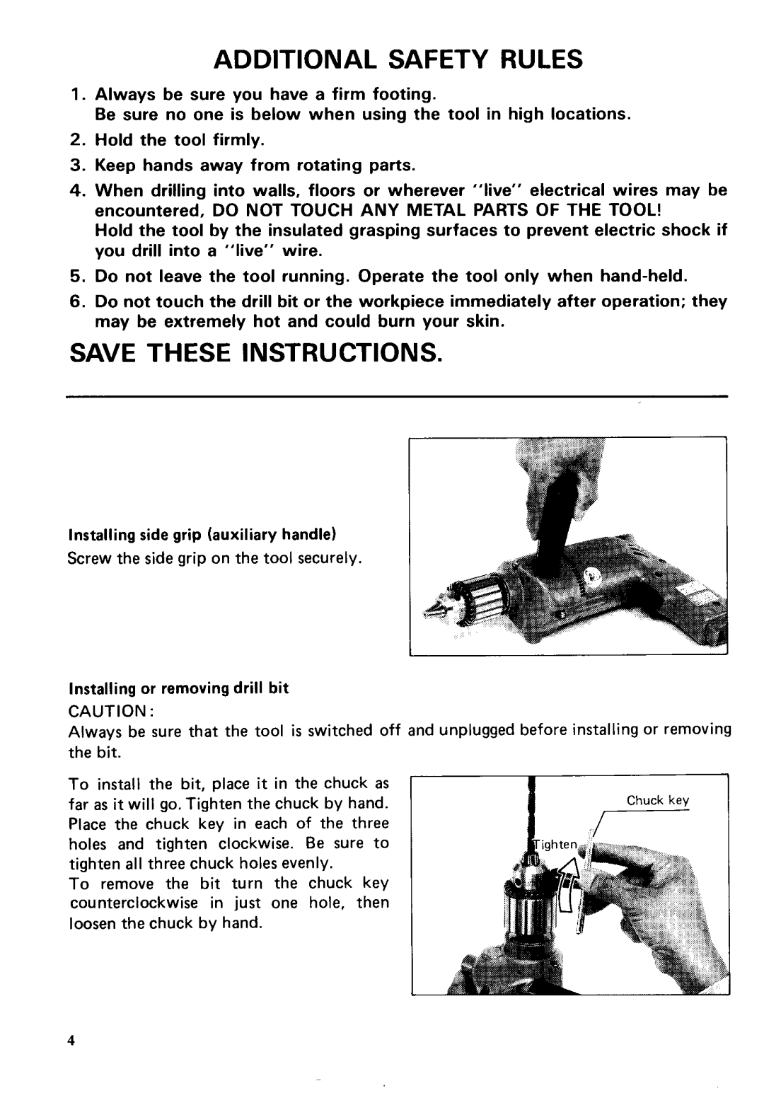 Makita 6303, 6302 specifications Additional Safety Rules 