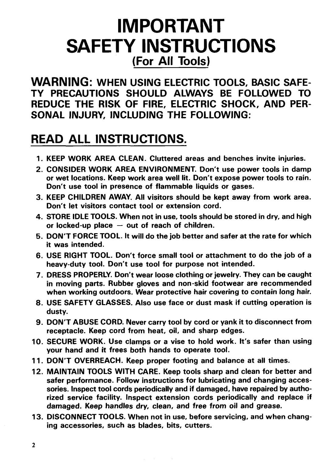 Makita 6303 specifications Safety Instructions 