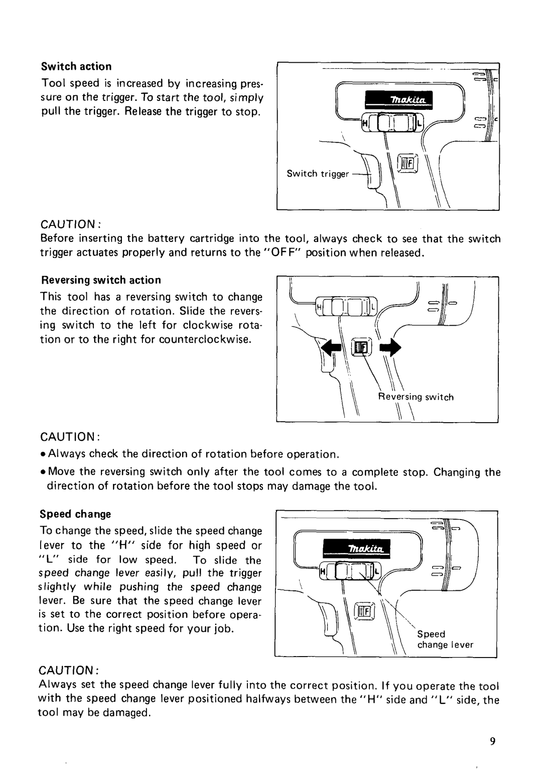 Makita 6312DWG dimensions 