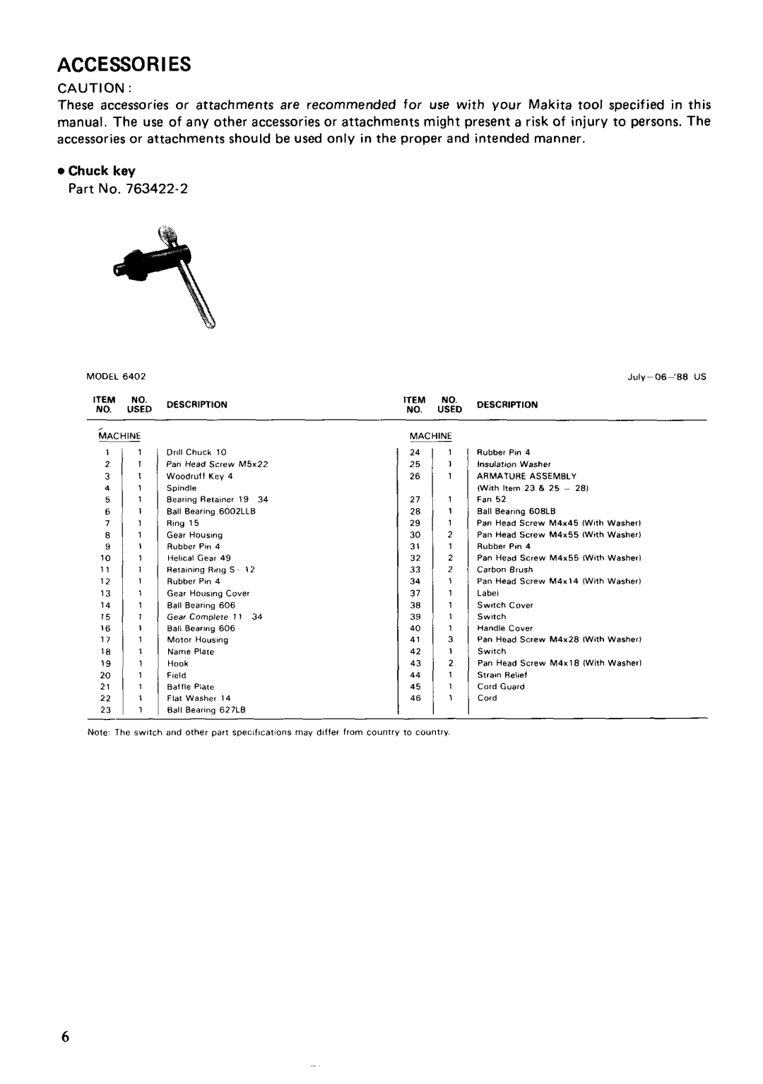 Makita 6402 instruction manual Rt &Eb 