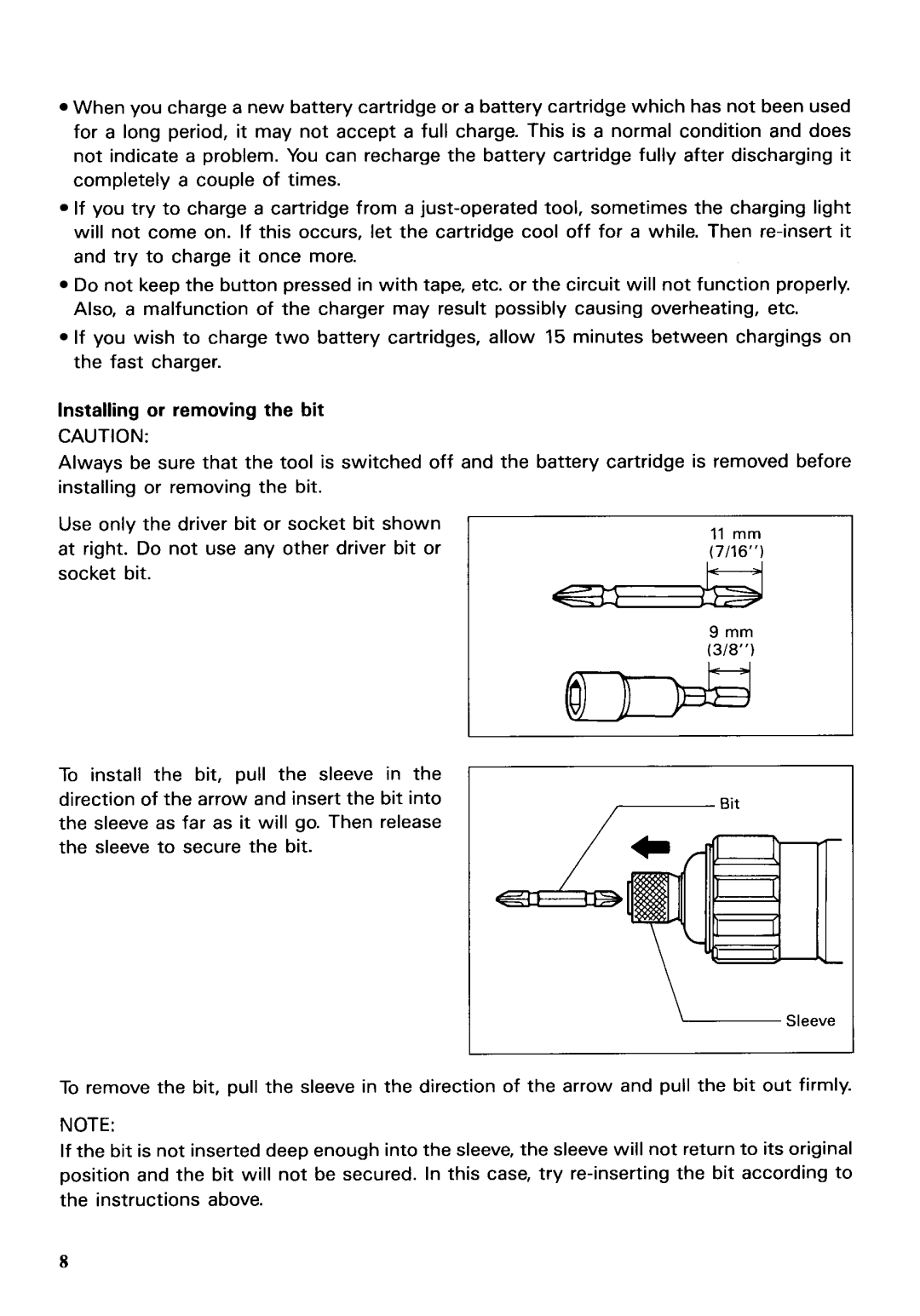 Makita 6703DW instruction manual Installing or removing the bit, Cautio N 