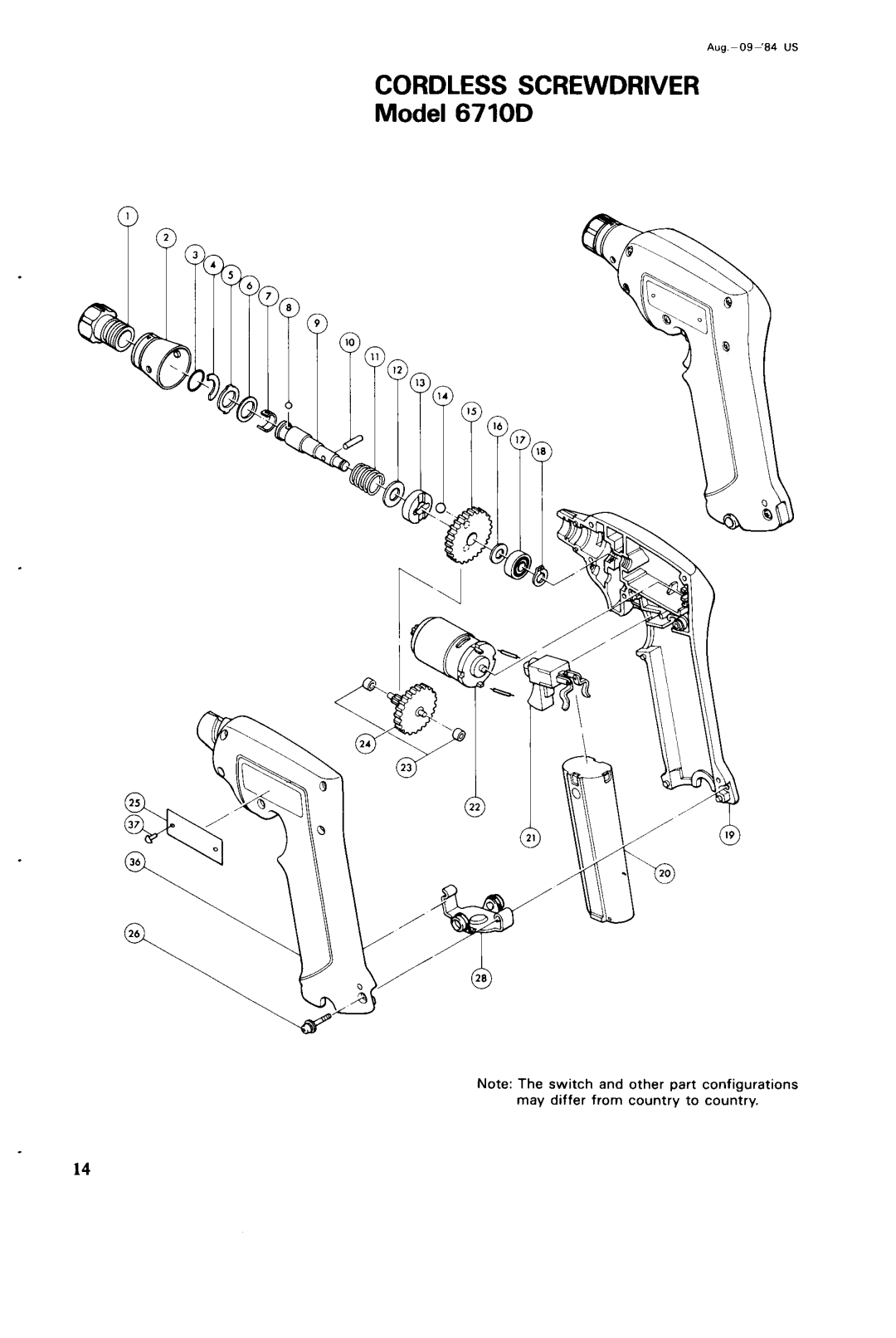 Makita 6710DW instruction manual Cordless Screwdriver 