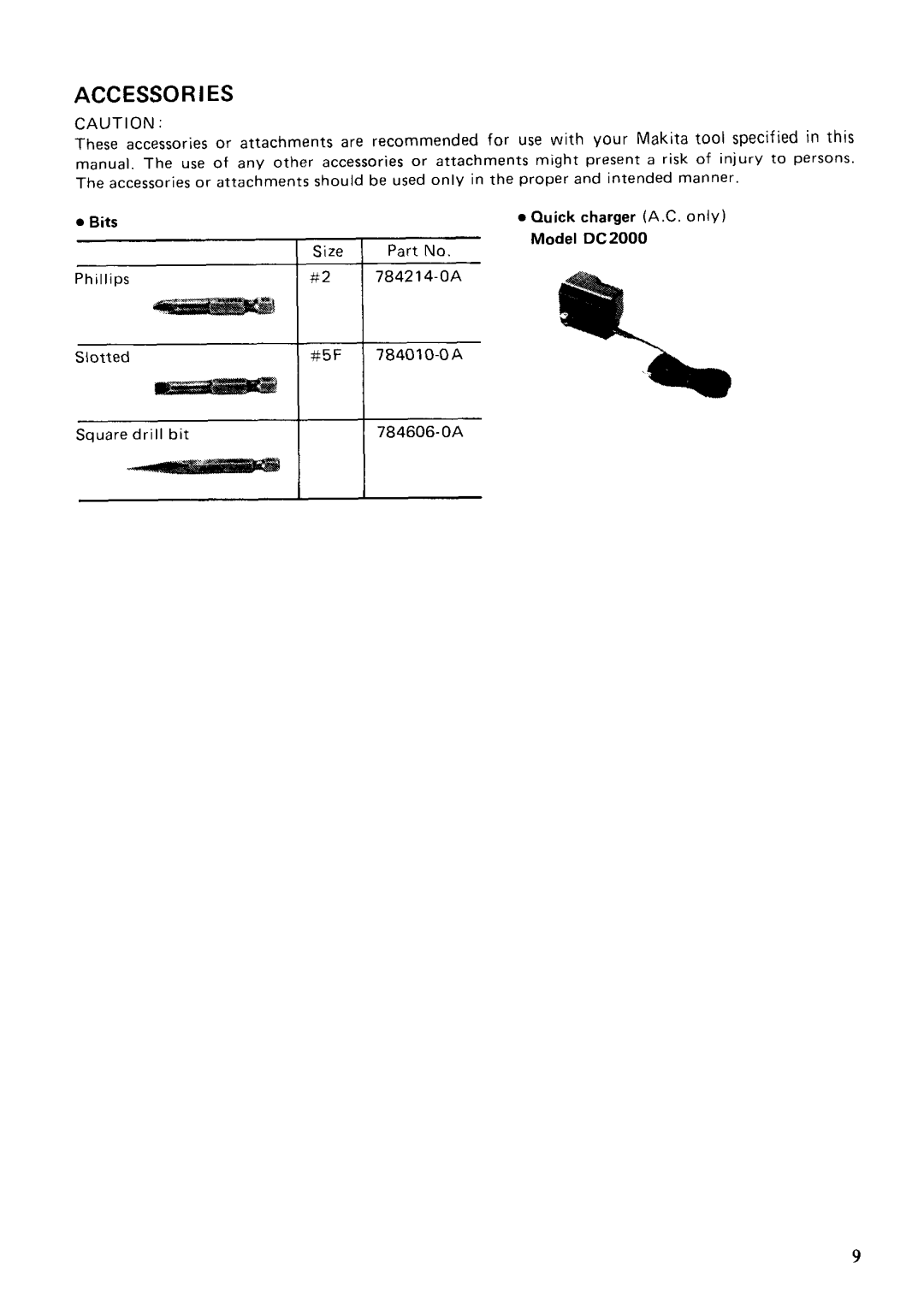 Makita 6720DW instruction manual Accessor IES 