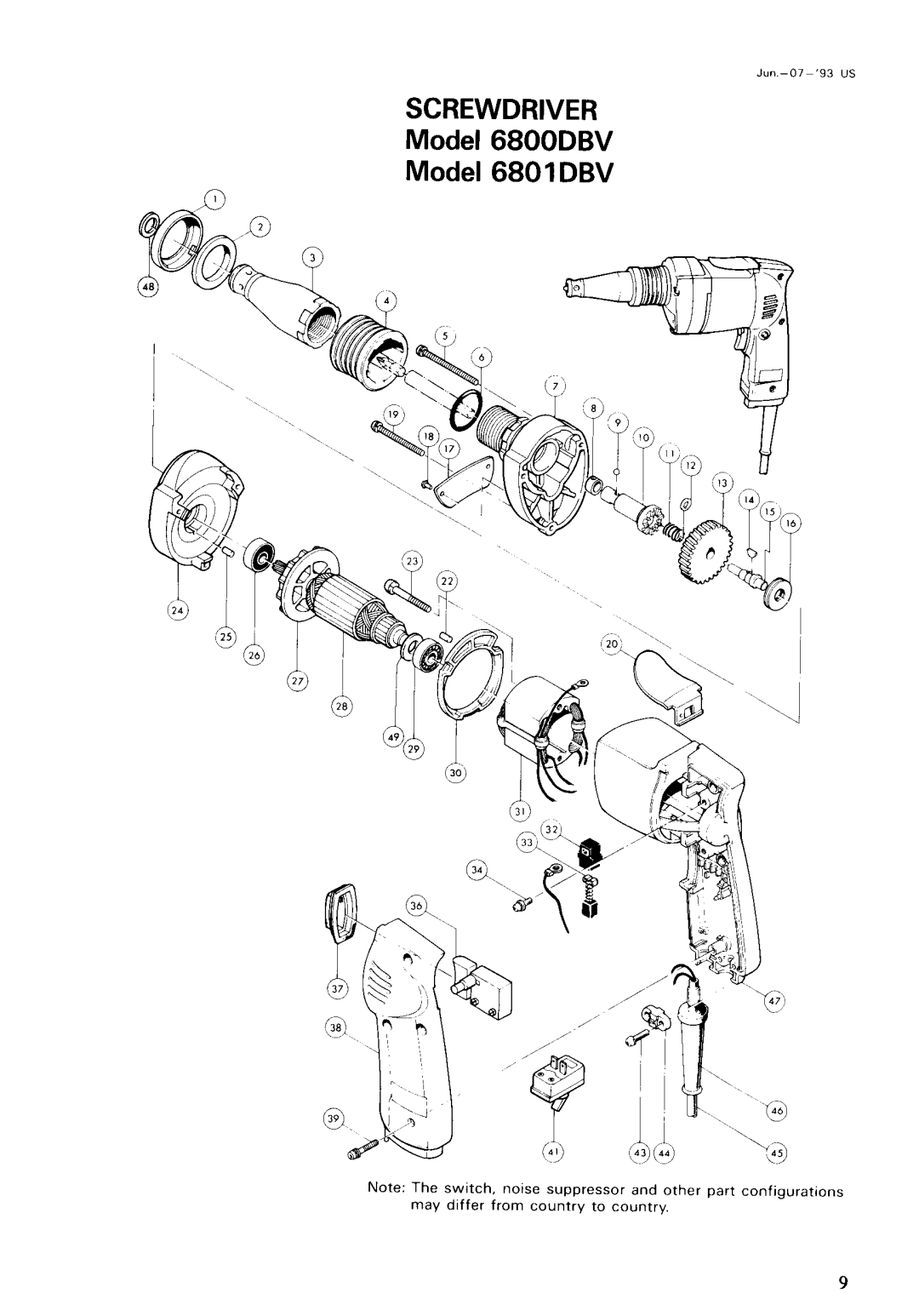 Makita 680LDBV, 6800DBV instruction manual Jun -07-93 US 