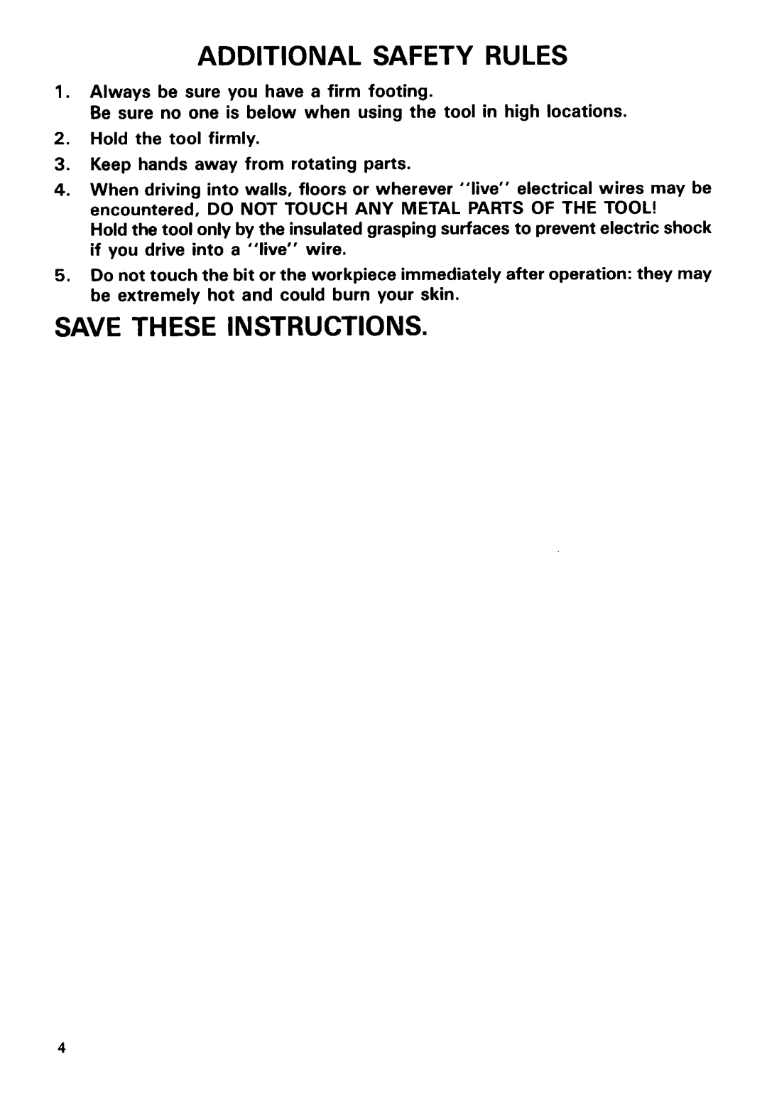 Makita 6805BV instruction manual Additional Safety Rules, Save These Instructions 
