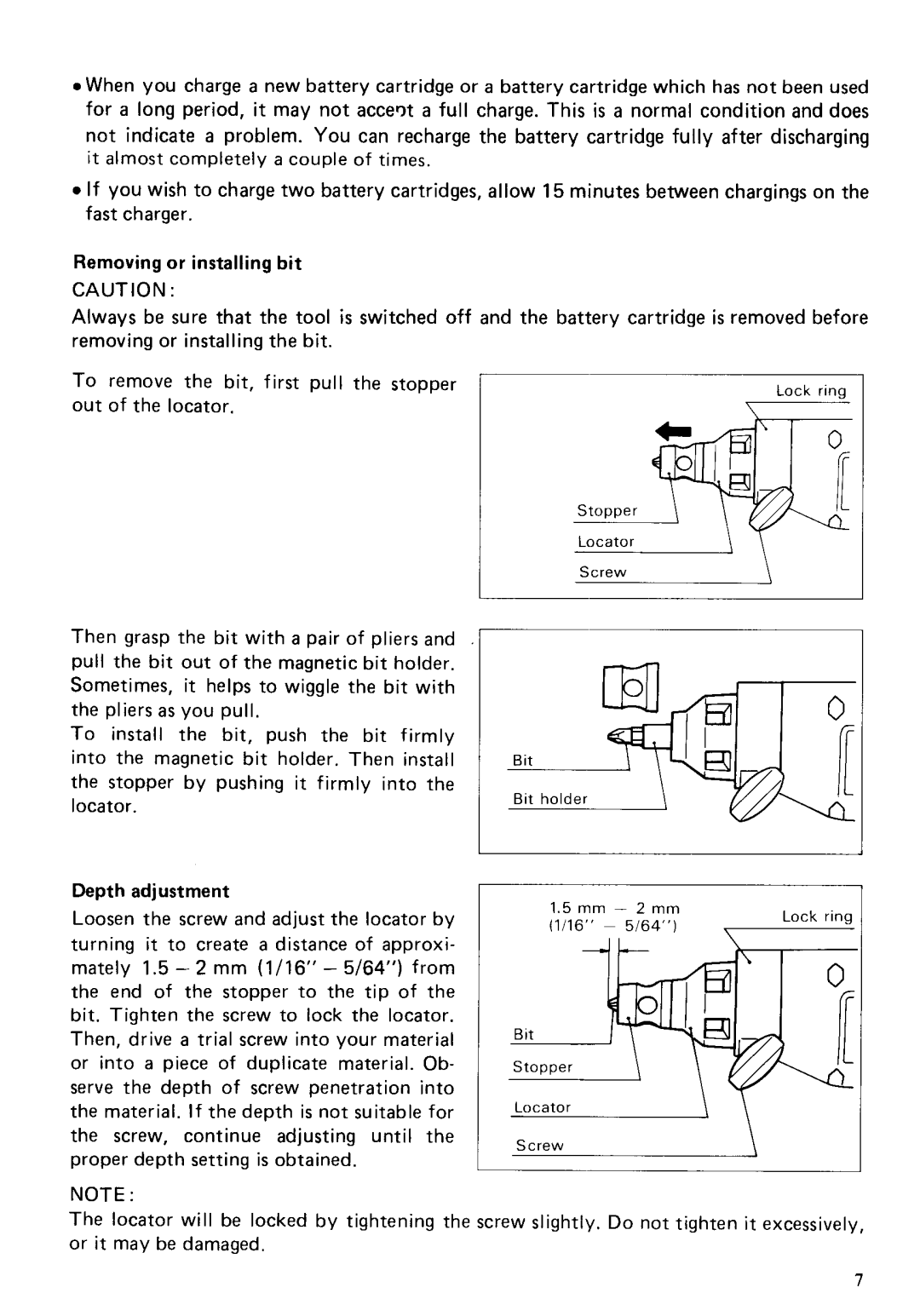 Makita 6891DW instruction manual Out of the locator 