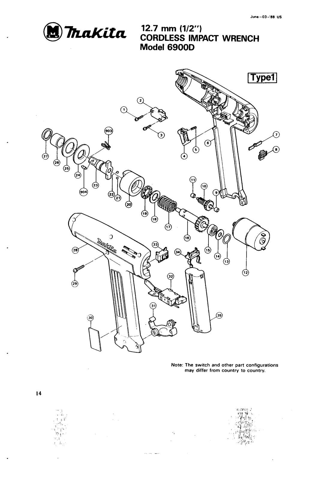 Makita 6900DW instruction manual Cordless Impact Wrench 