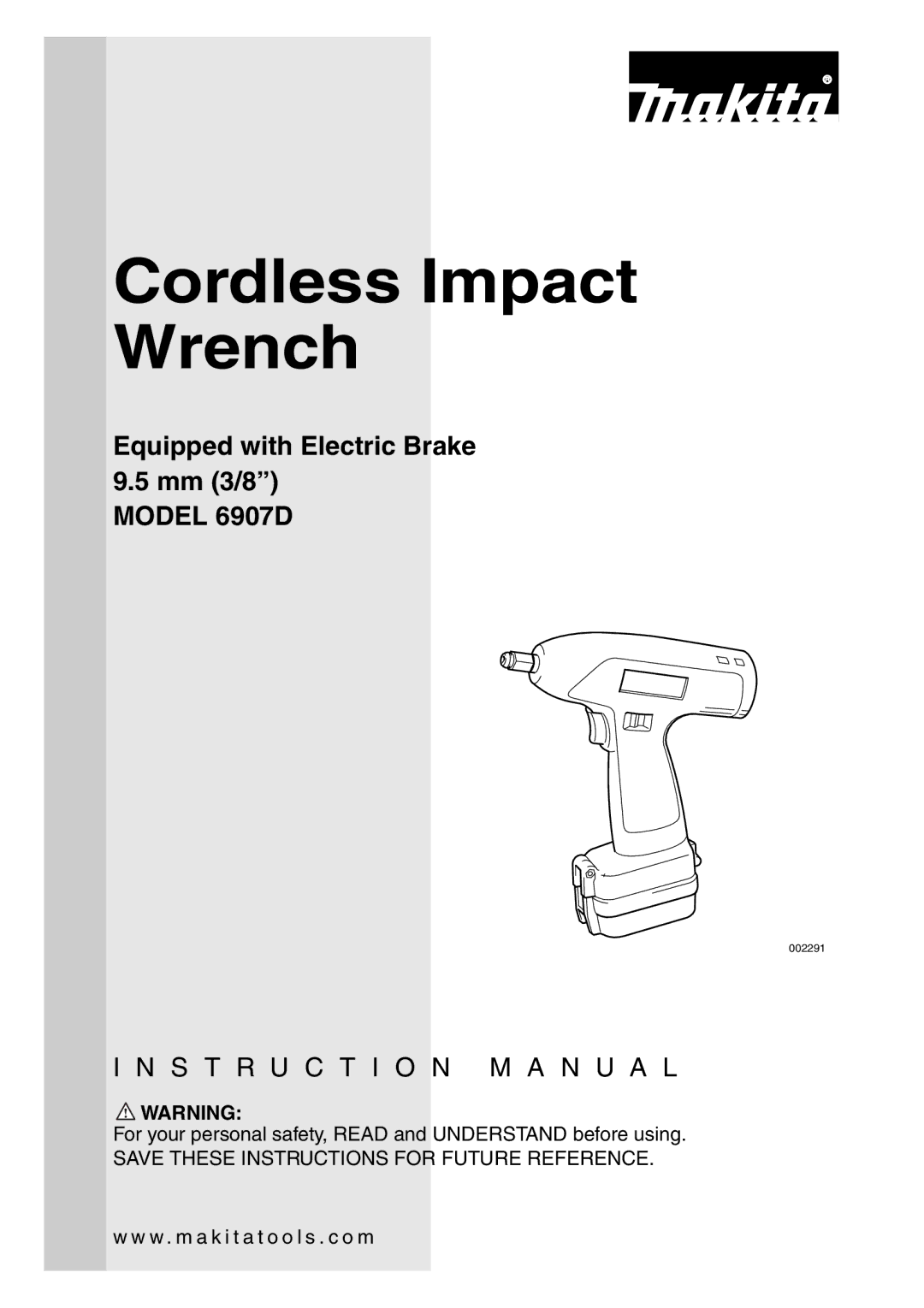 Makita 6907D instruction manual Cordless Impact Wrench 