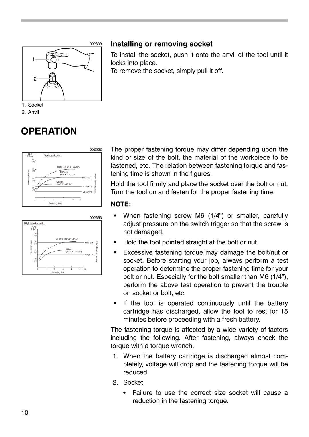 Makita 6907D instruction manual Operation, Installing or removing socket 