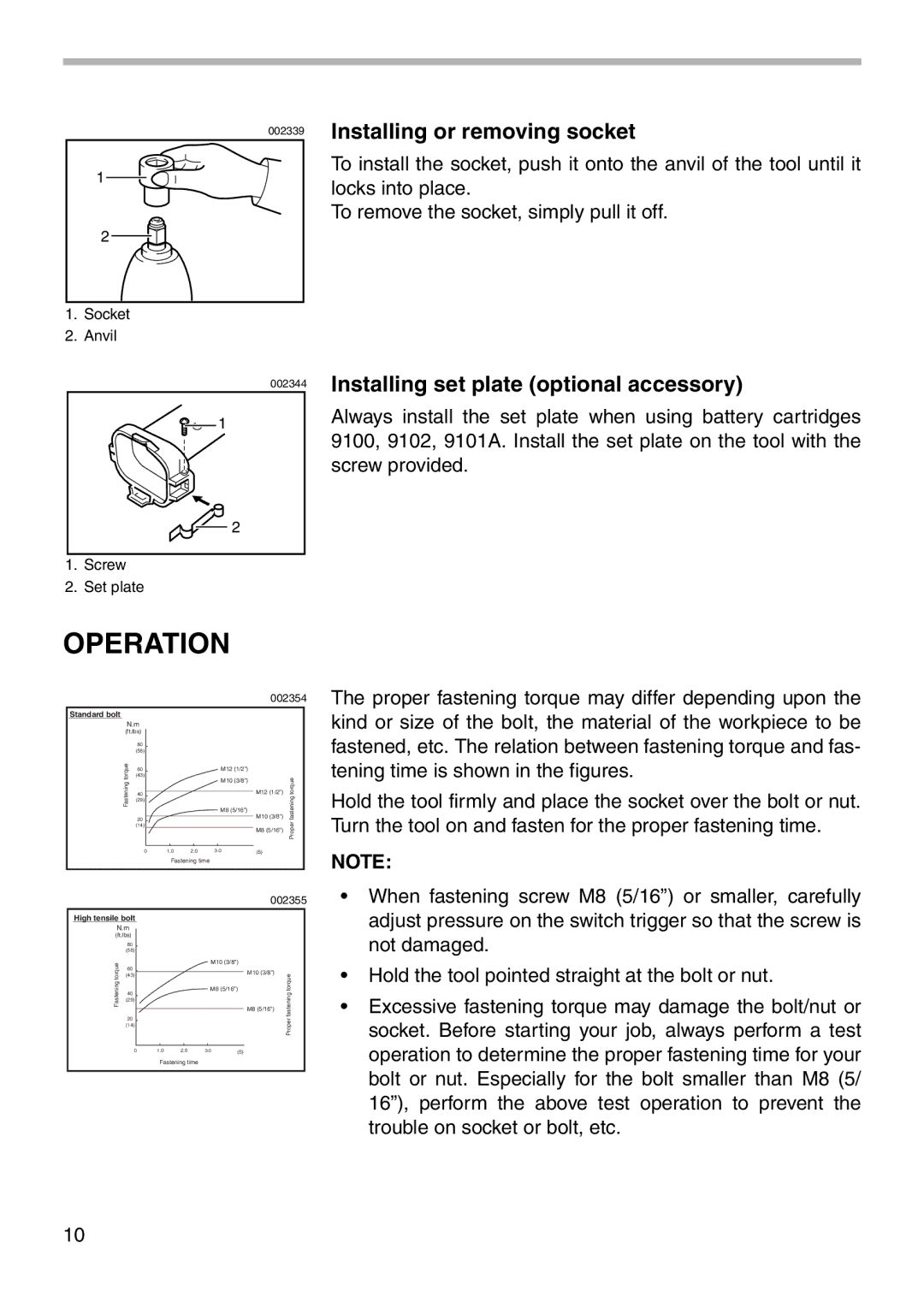 Makita 6909D instruction manual Operation, Installing or removing socket, Installing set plate optional accessory 