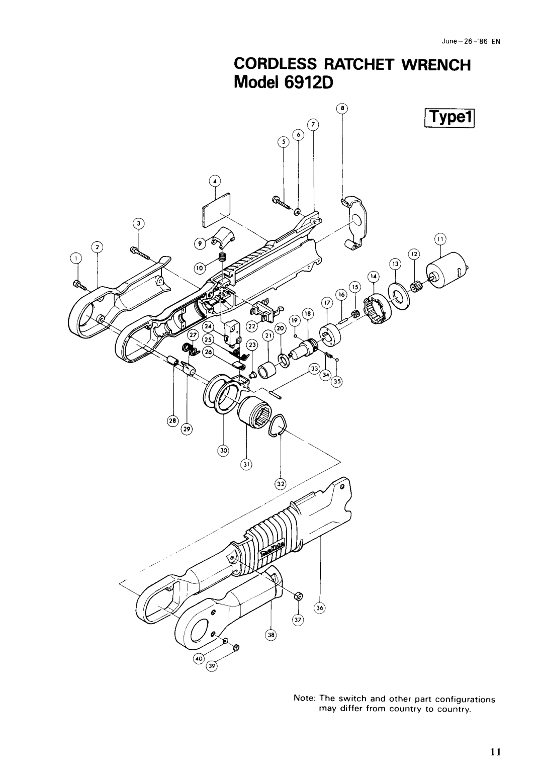 Makita 6912D specifications Model 