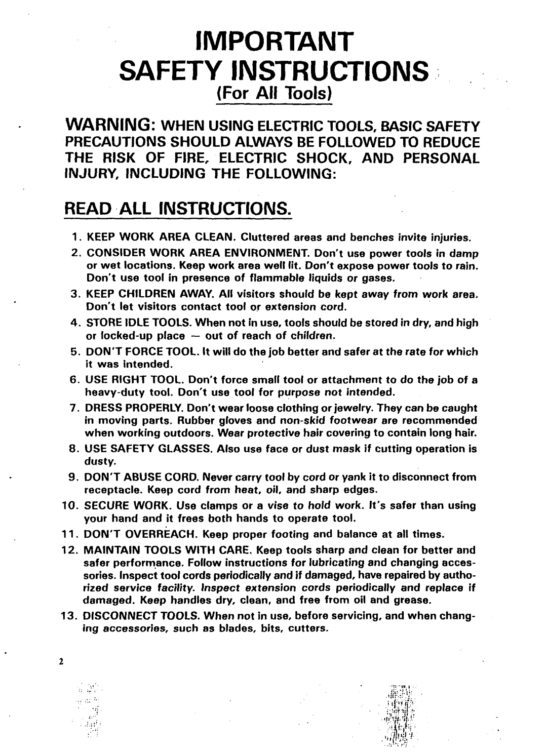 Makita 6922N8, 6920NB instruction manual Safety Instructions 