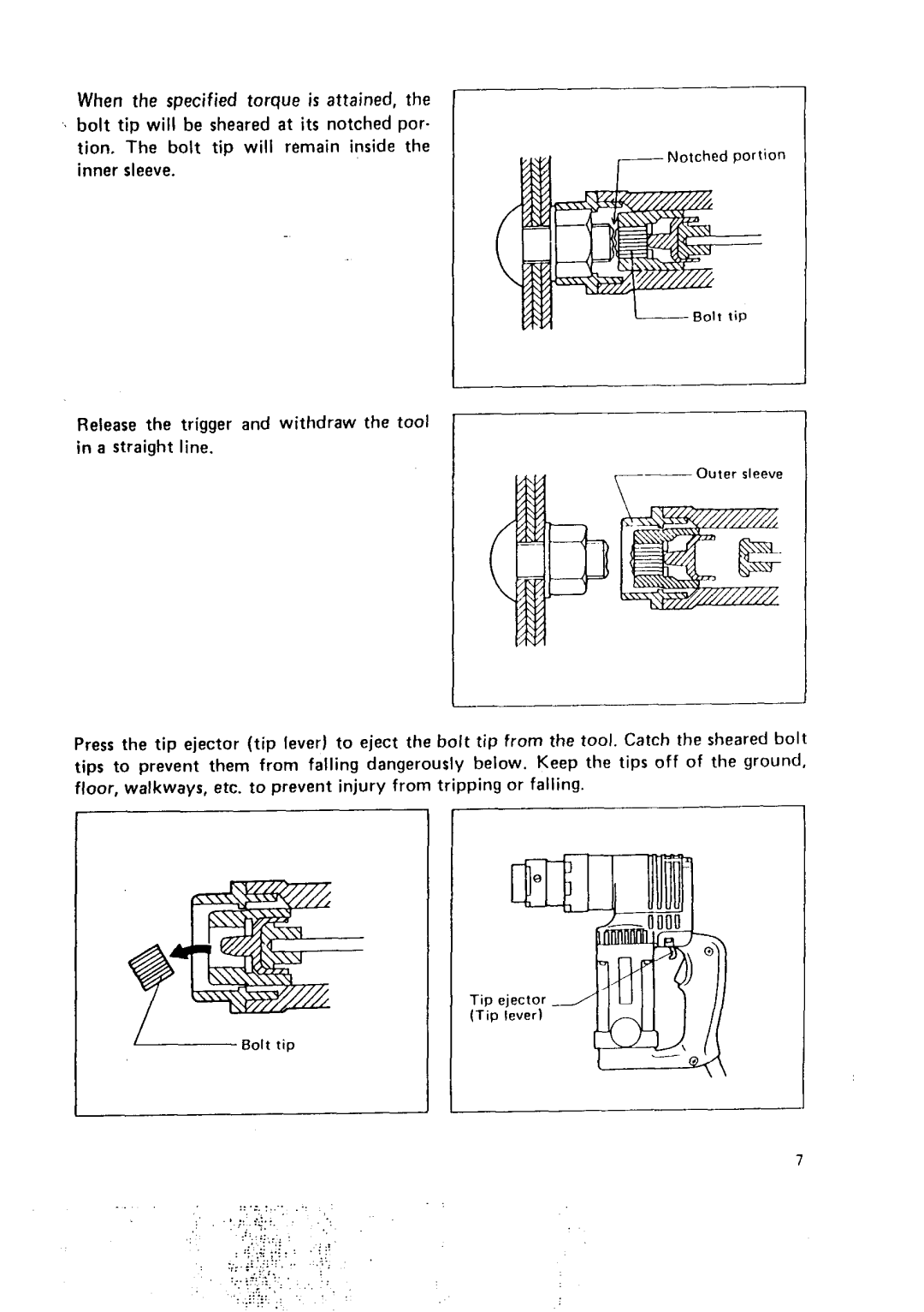 Makita 6920NB, 6922N8 instruction manual Bolt tip 