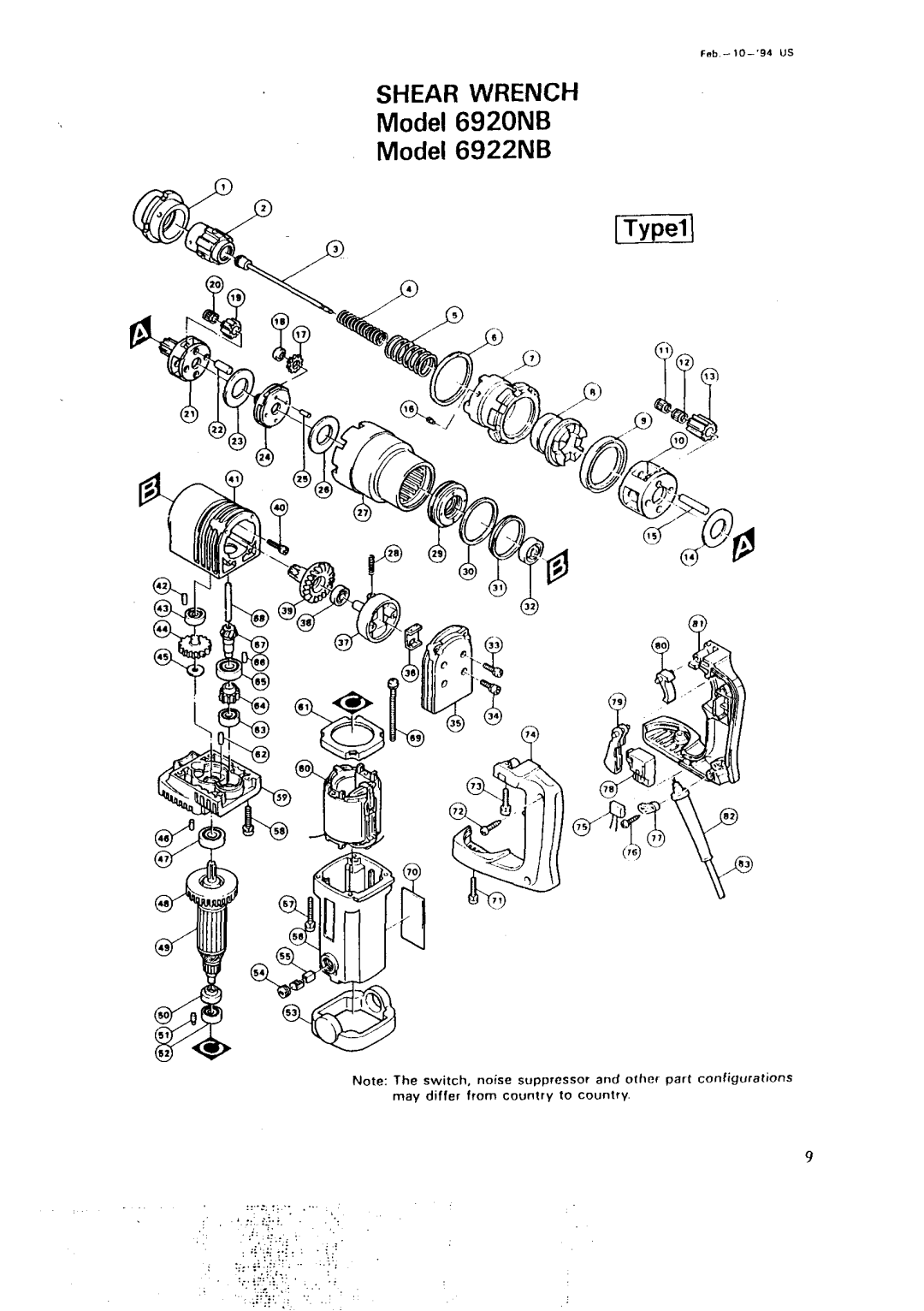 Makita 6920NB, 6922N8 instruction manual Shear Wrench 