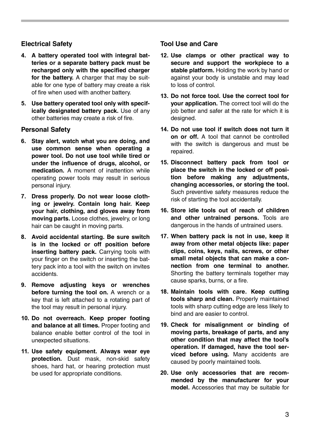 Makita 6940D instruction manual Electrical Safety 