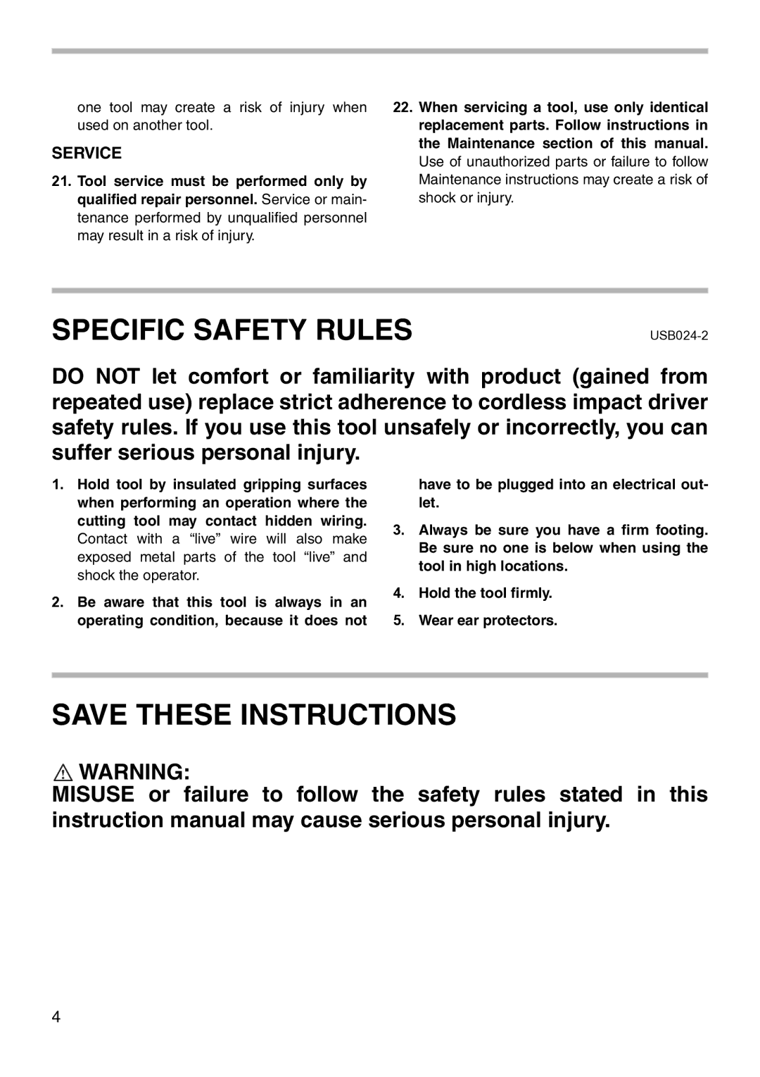 Makita 6940D instruction manual Specific Safety Rules 