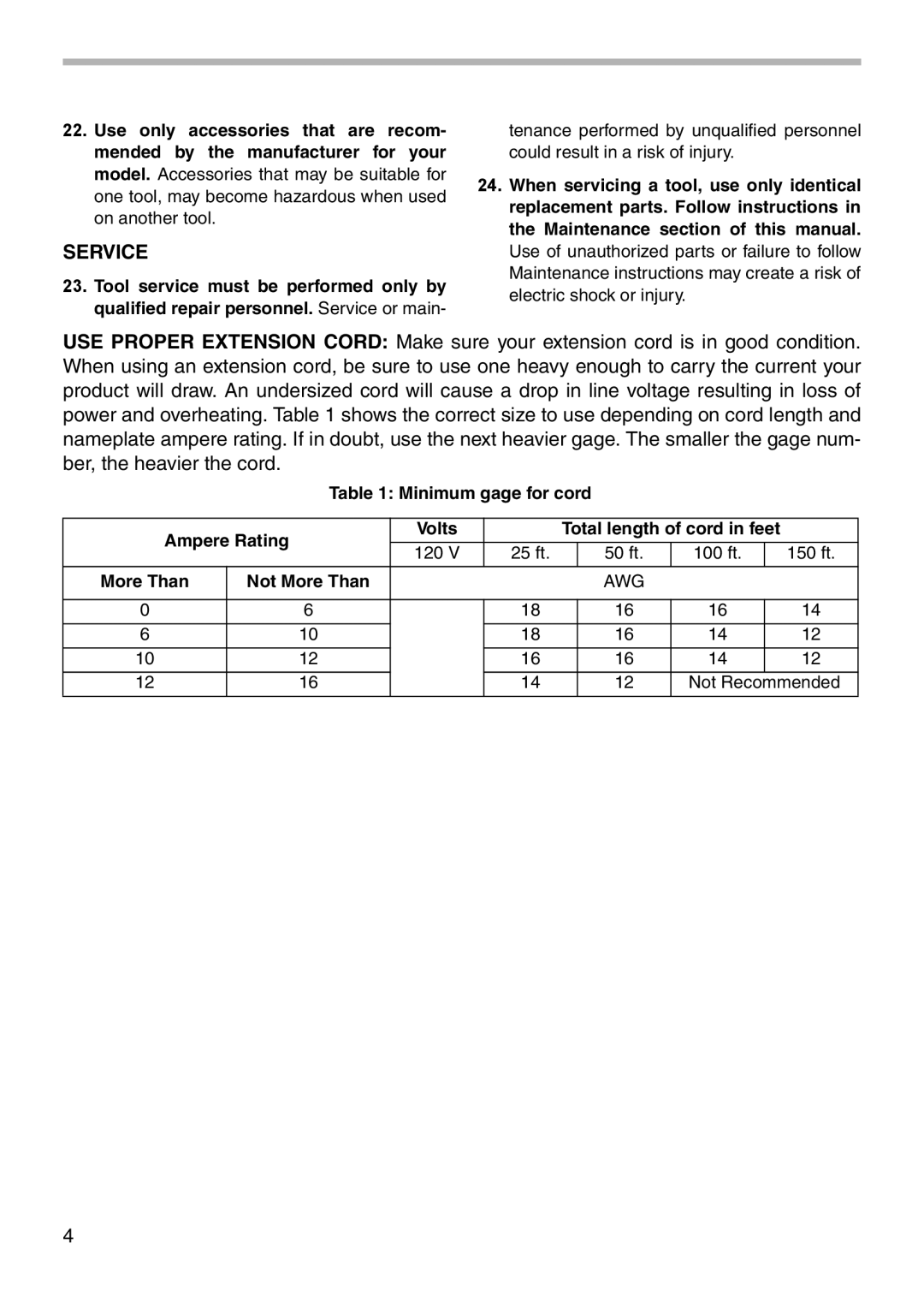 Makita 6951 instruction manual Service 