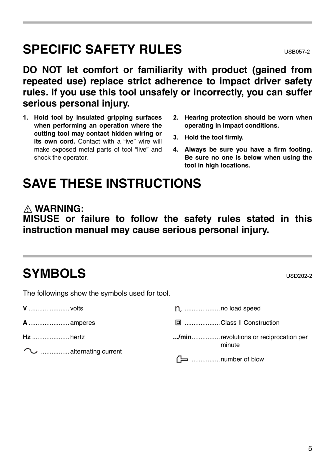 Makita 6951 instruction manual Specific Safety Rules 