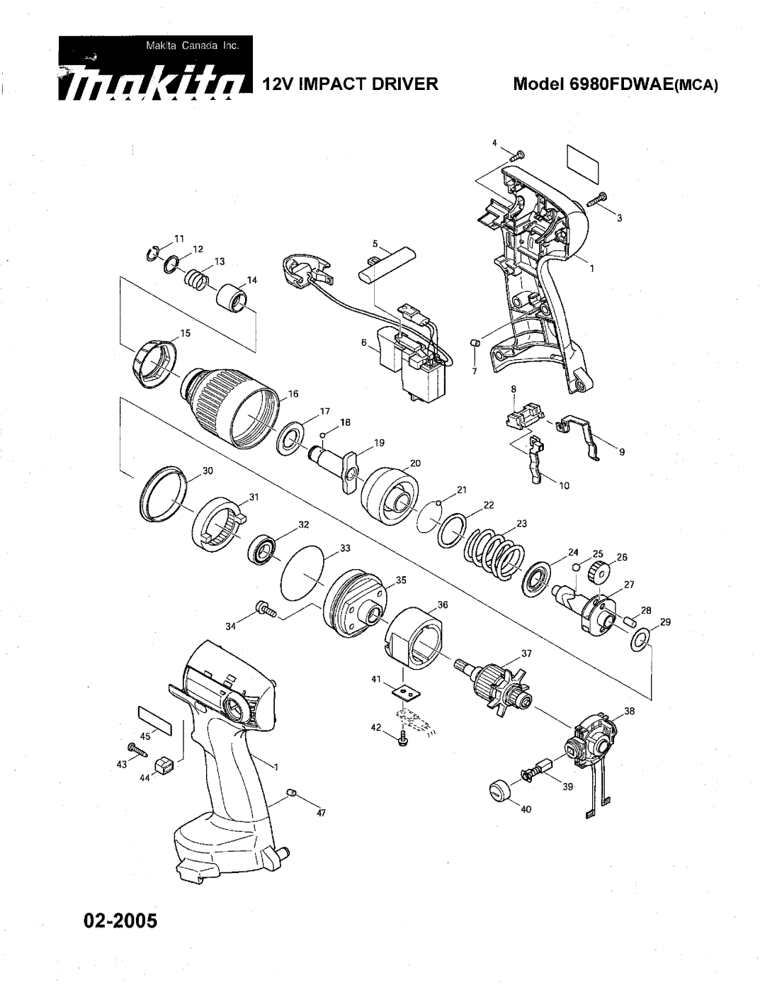 Makita 6980FDWAE manual 