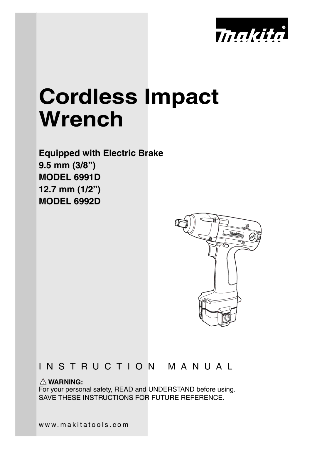 Makita 6992D, 6991D instruction manual Cordless Impact Wrench 