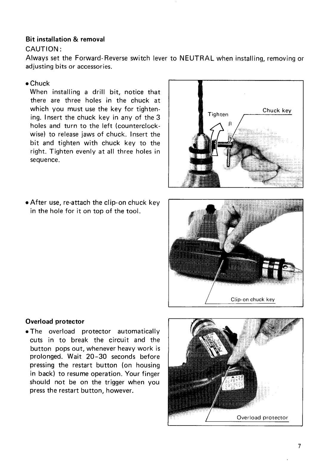 Makita 6OLODWK instruction manual Clip-on chuck key 