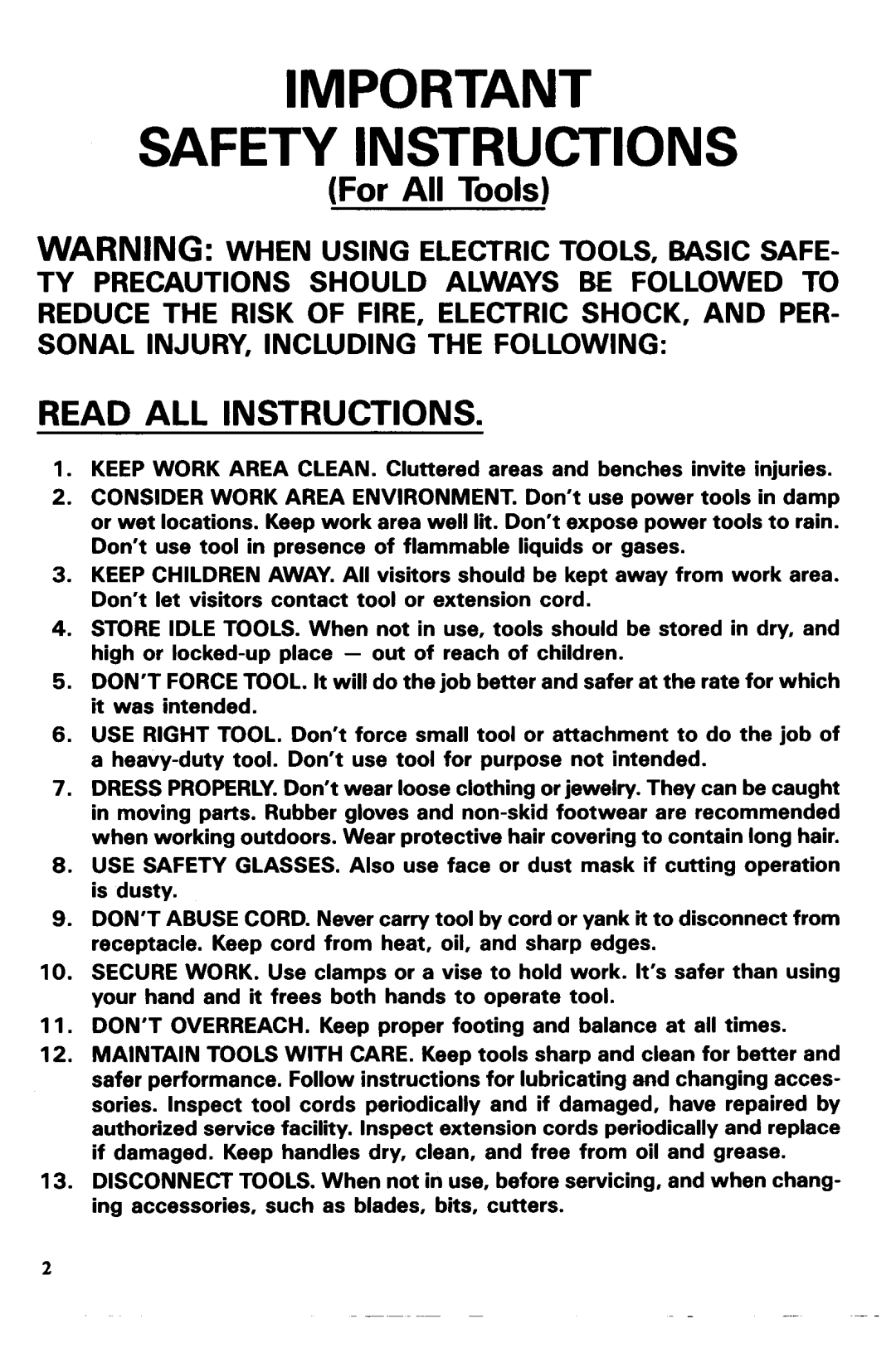 Makita 6OLOSDW instruction manual Safety Instructions 