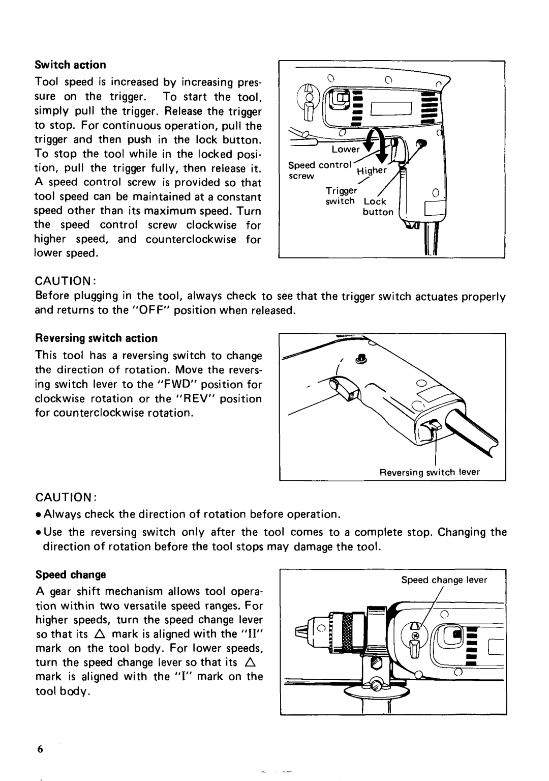 Makita 8401 instruction manual Trigger 11 4 switch L O ~ Button 