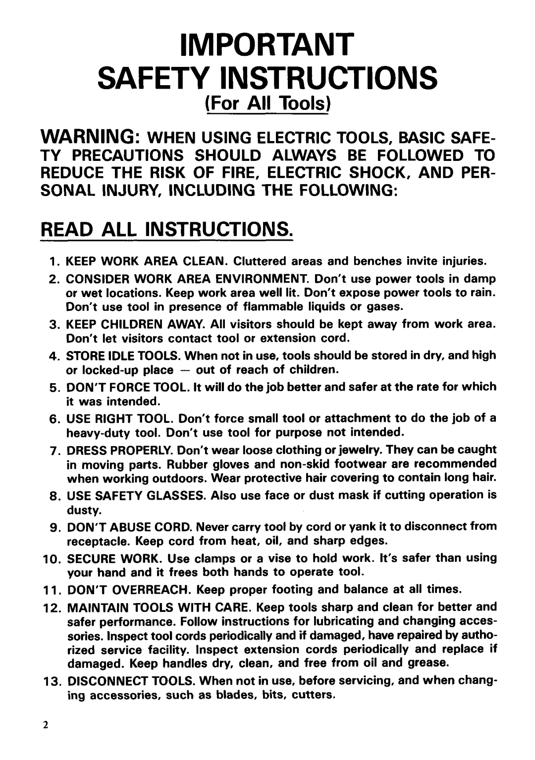 Makita 900BL instruction manual Safety Instructions 