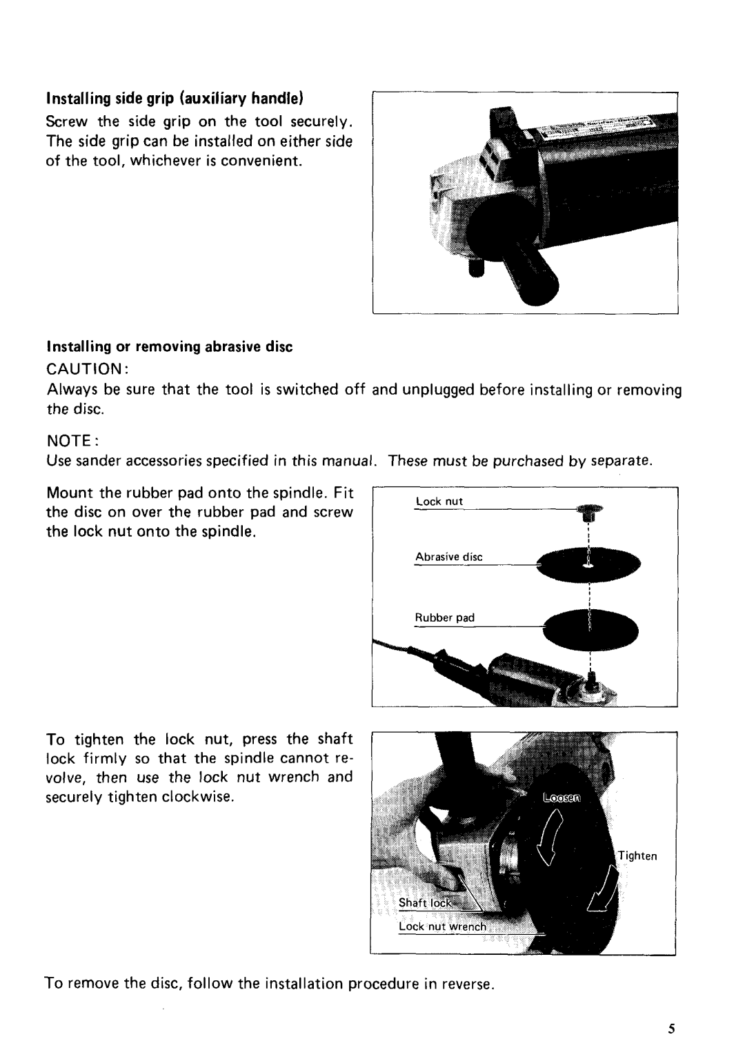 Makita 900BL instruction manual Installing side grip auxiliary handle 