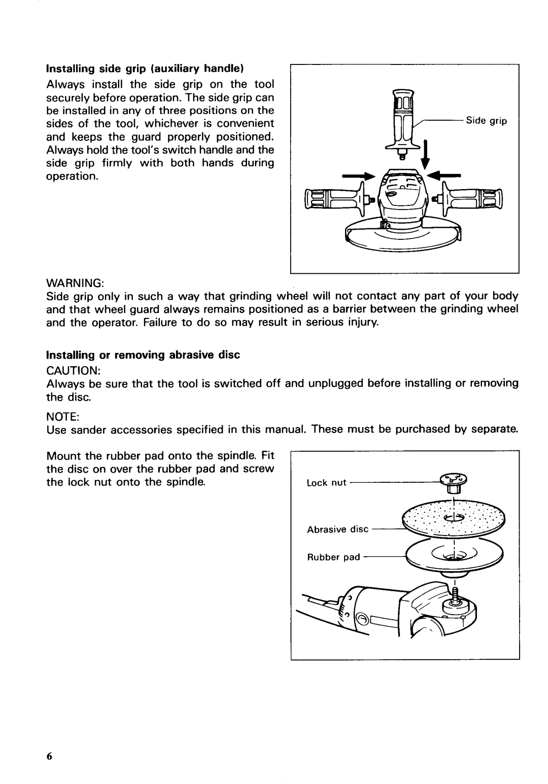 Makita 9040L instruction manual Lock nut 