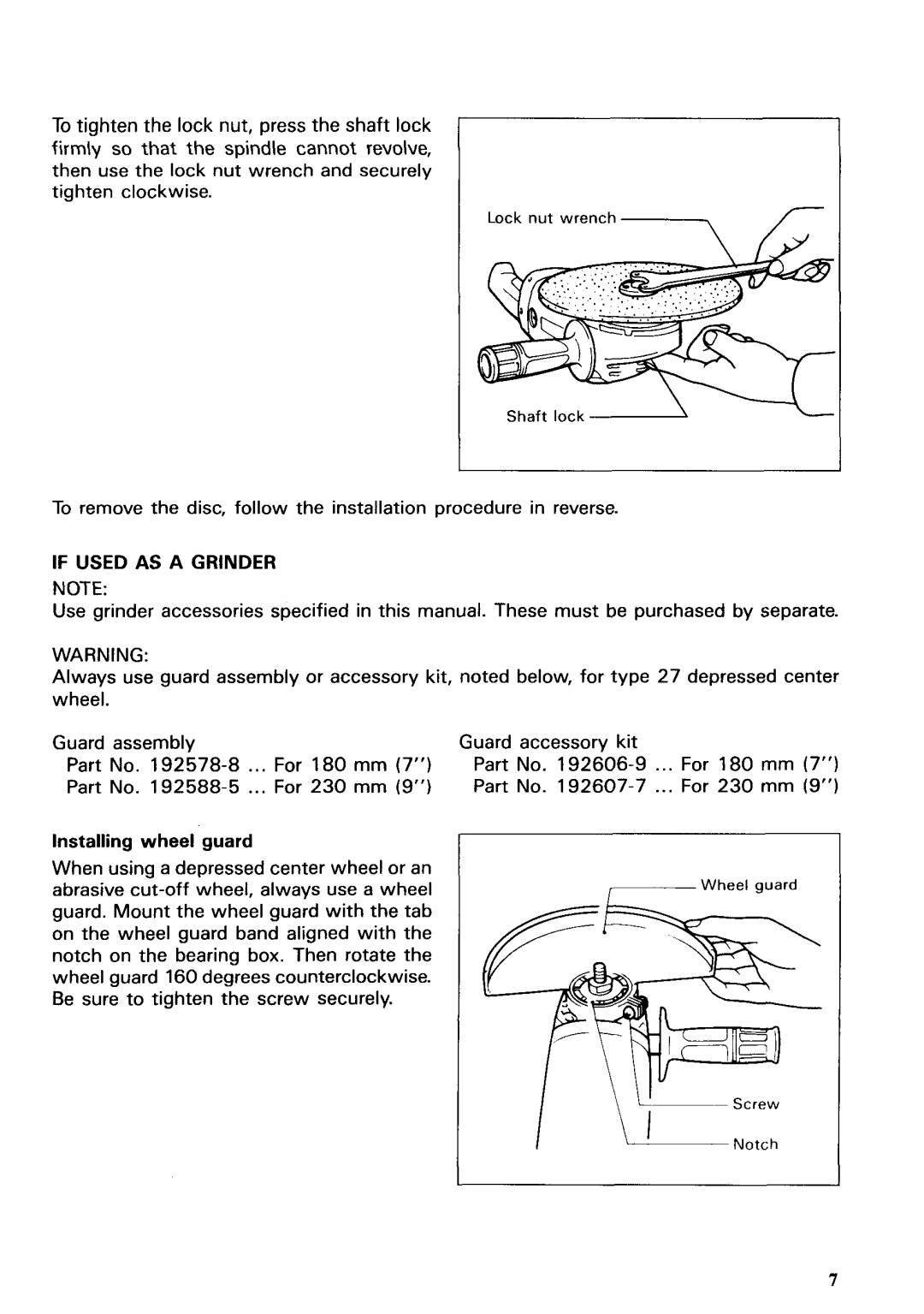 Makita 9040L instruction manual If Used AS a Grinder, Installing wheel guard 