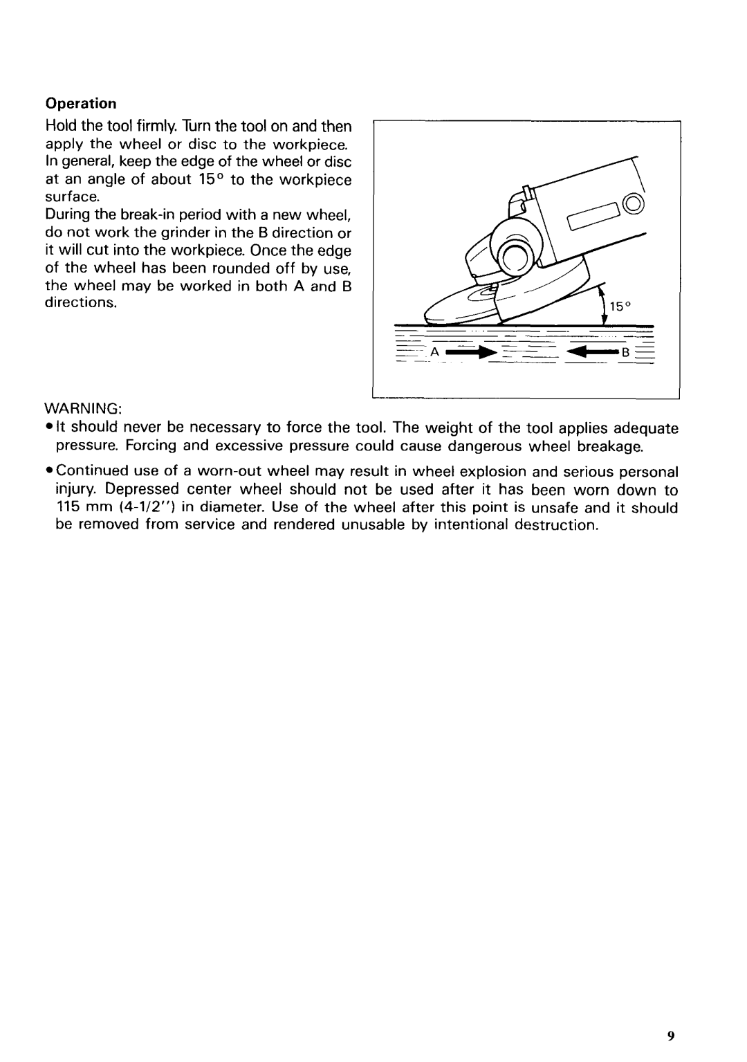 Makita 9040L instruction manual Operation 