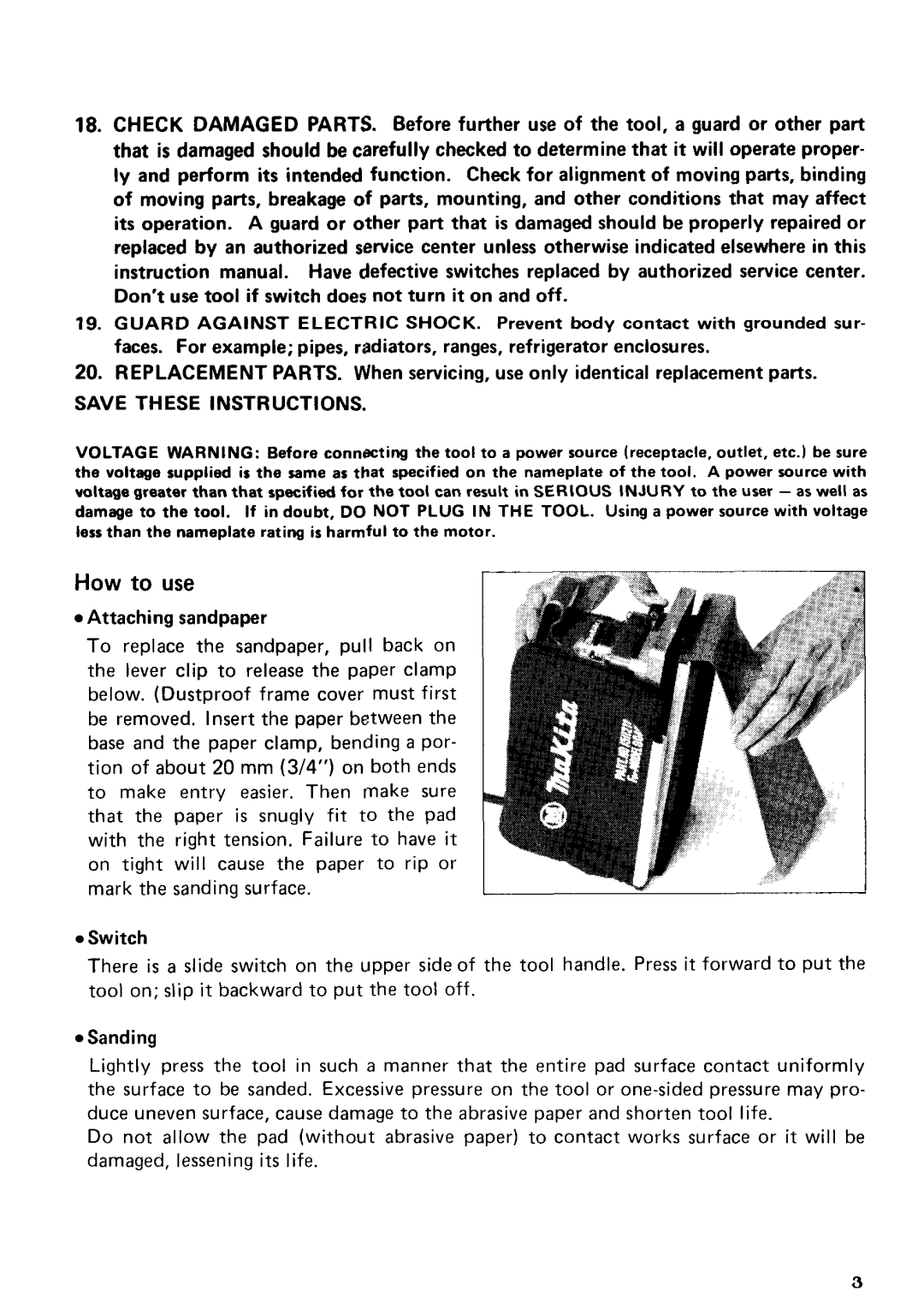 Makita 9045N instruction manual How to use 