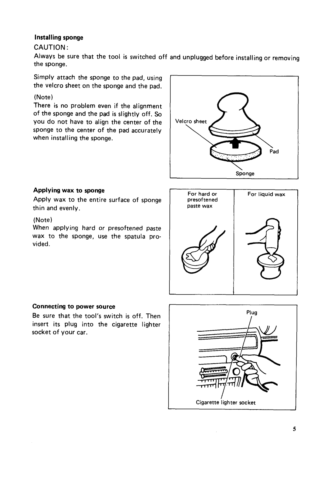 Makita 9200Y instruction manual Installing sponge 