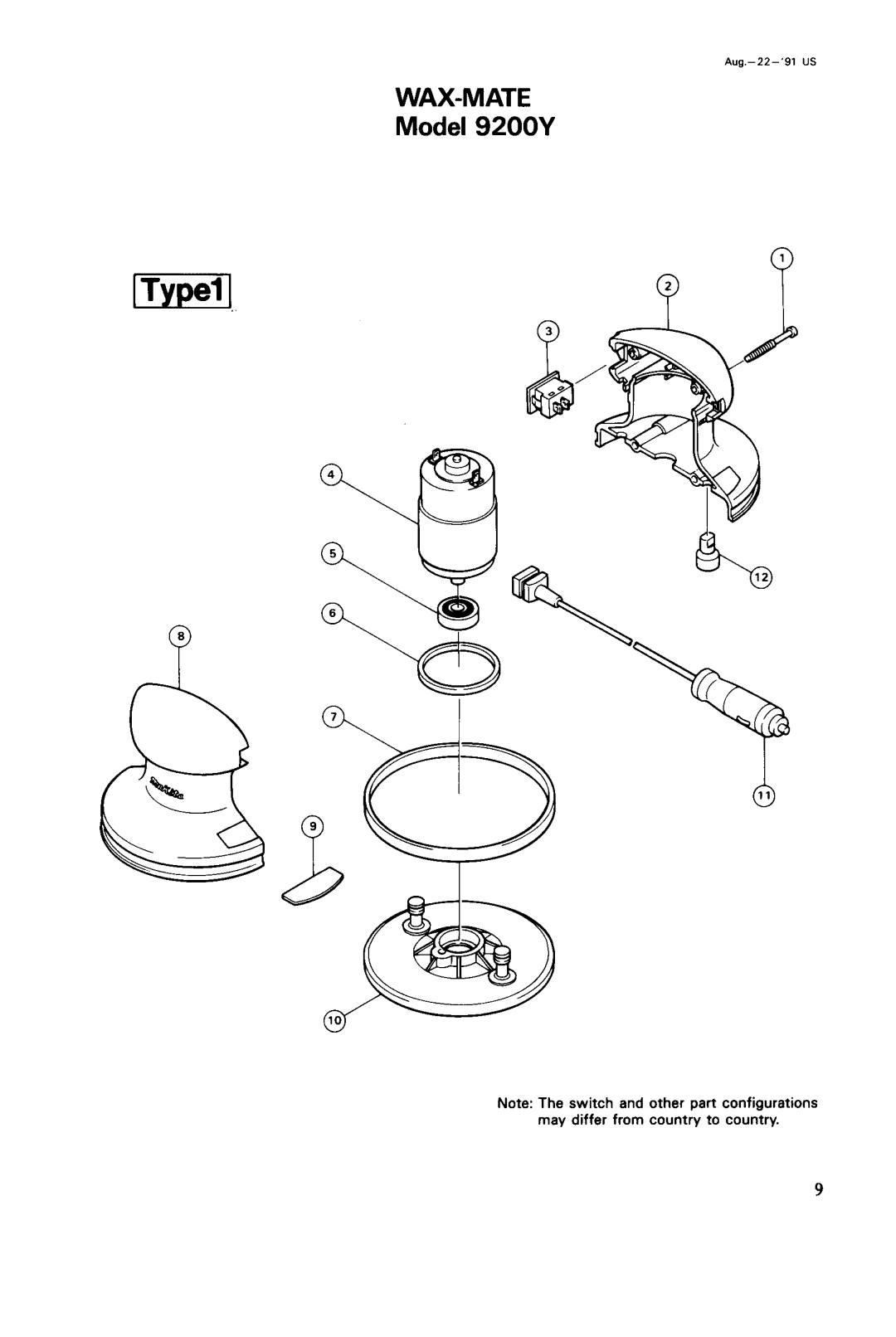 Makita 9200Y instruction manual Wax-Mate 