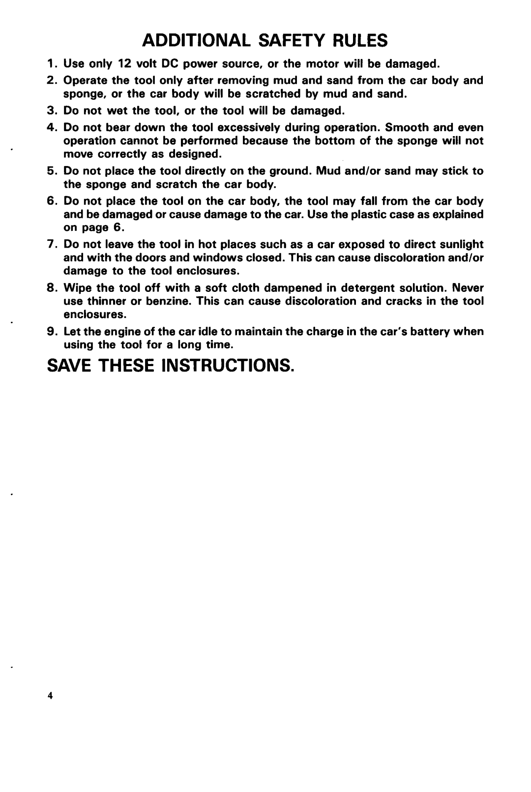 Makita 9200Y instruction manual Additional Safety Rules, Save These Instructions 