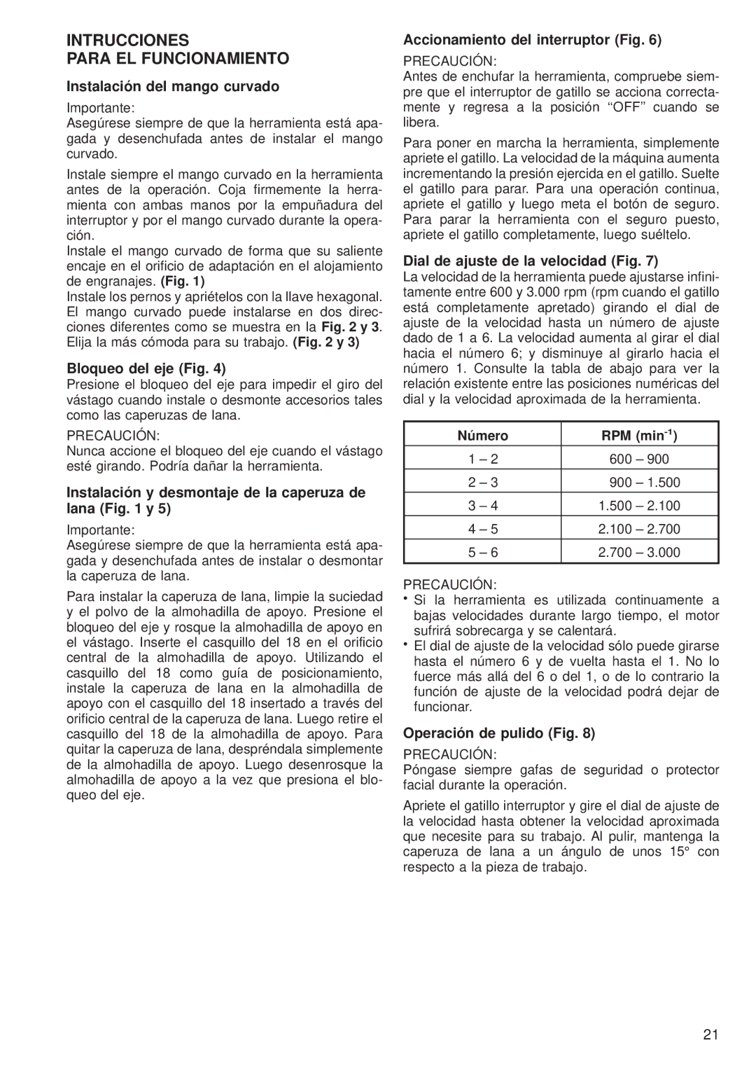 Makita 9227CB instruction manual Intrucciones Para EL Funcionamiento 