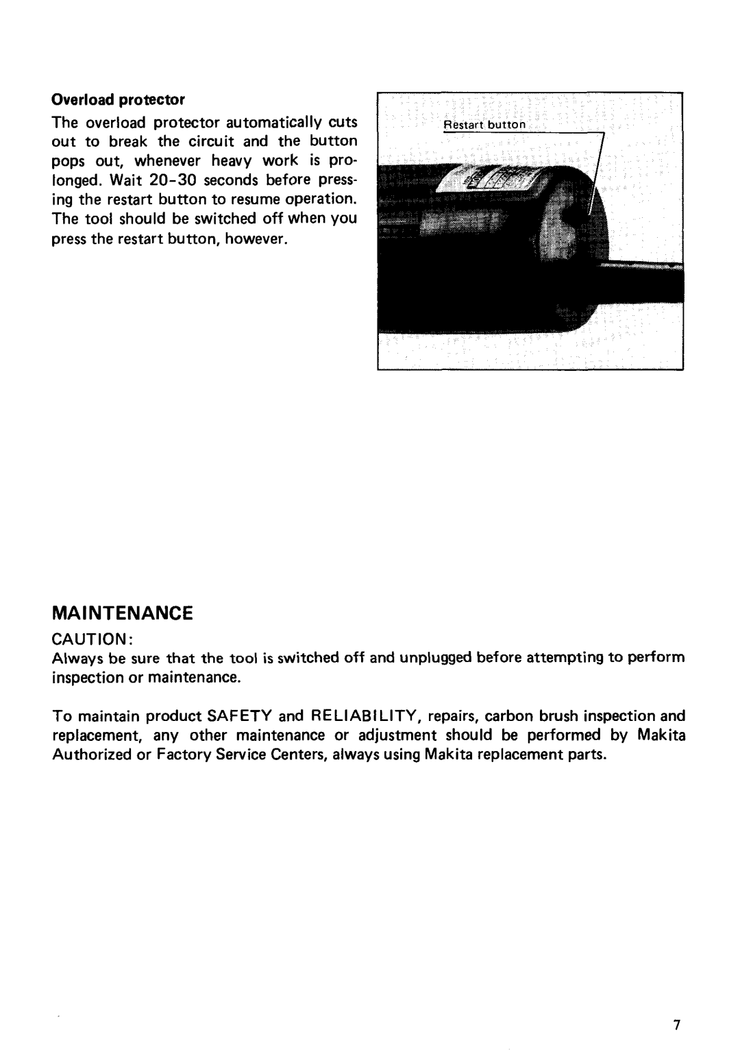 Makita 9514B instruction manual Maintenance 