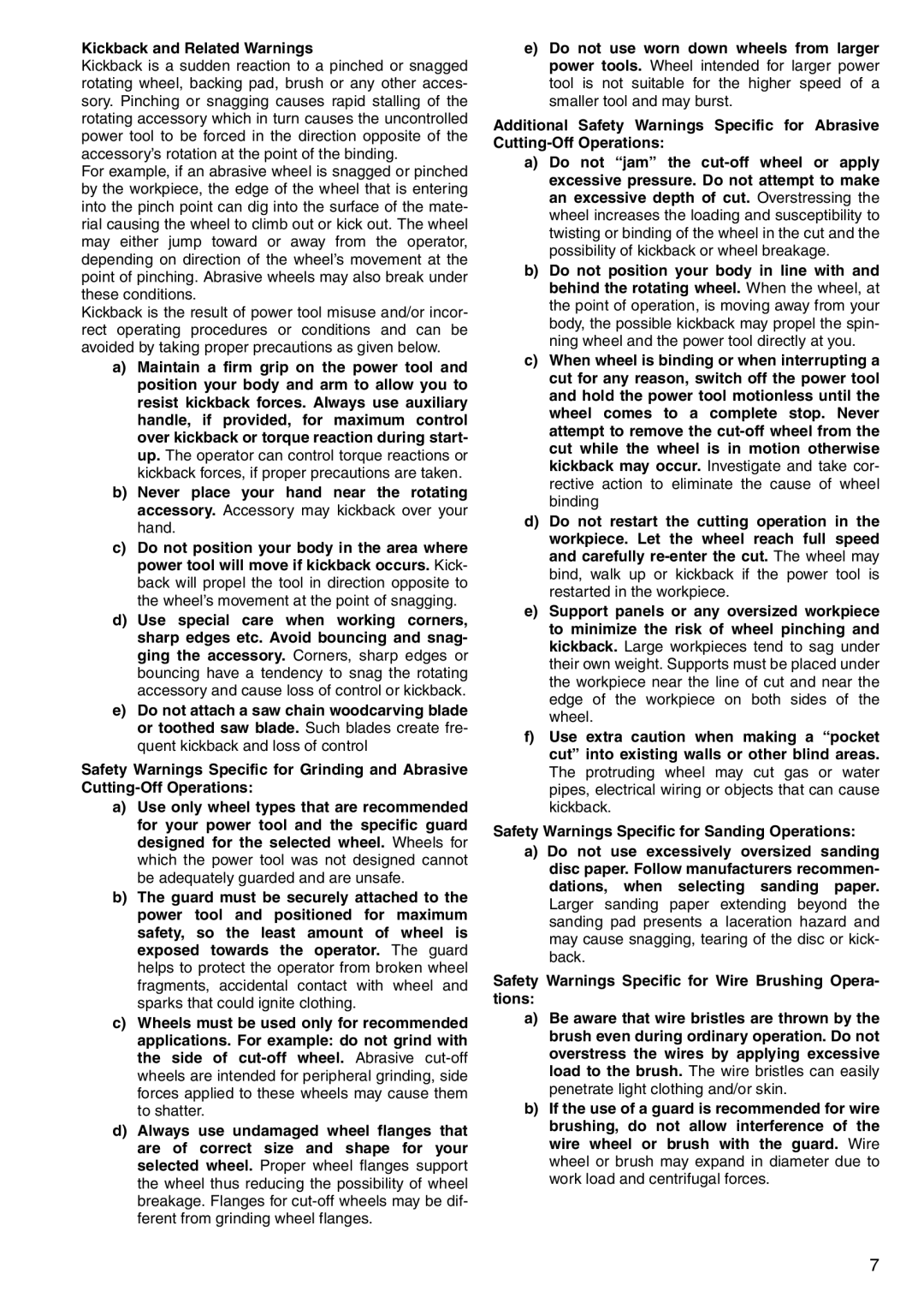 Makita 9521NB, 9522NB manual Kickback and Related Warnings 