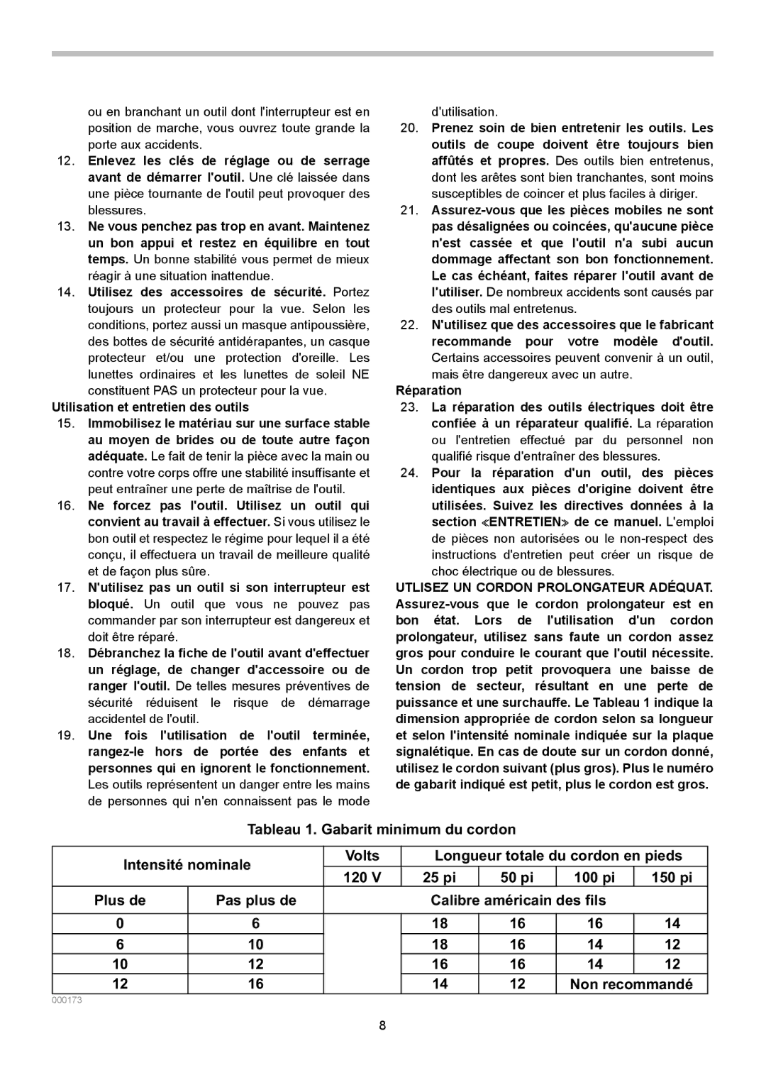 Makita 9741 instruction manual Utilisation et entretien des outils, Dutilisation, Mais être dangereux avec un autre 