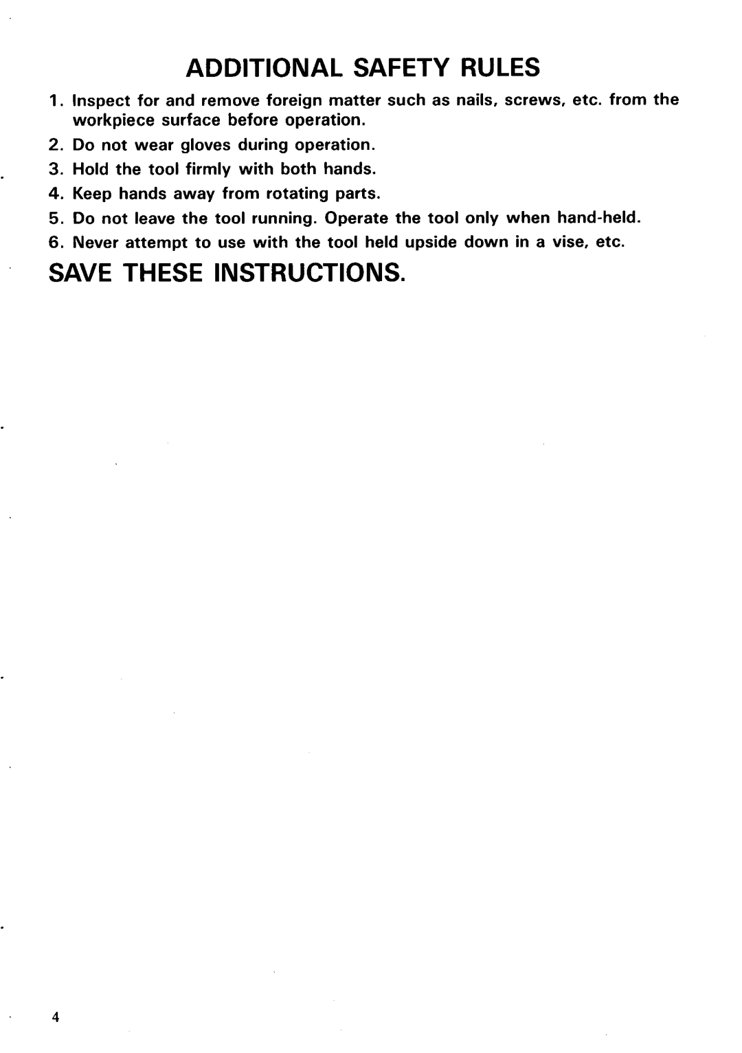 Makita 9741 instruction manual Additional Safety Rules 