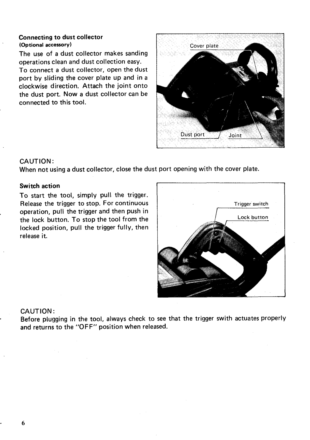 Makita 9741 instruction manual Connecting to dust collector 