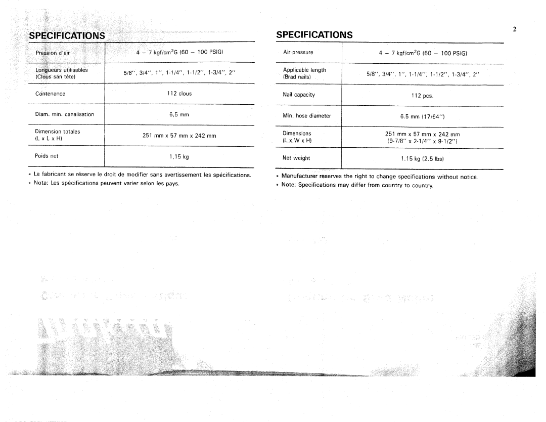 Makita AF502 manual 