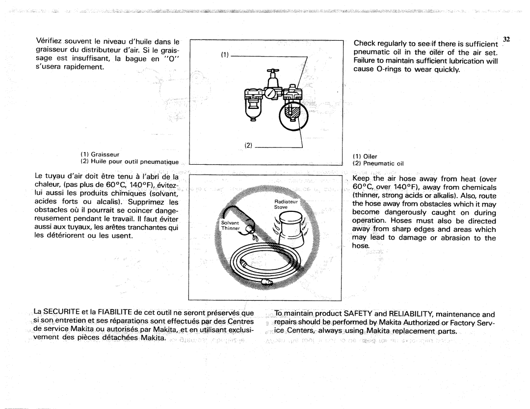 Makita AF502 manual 